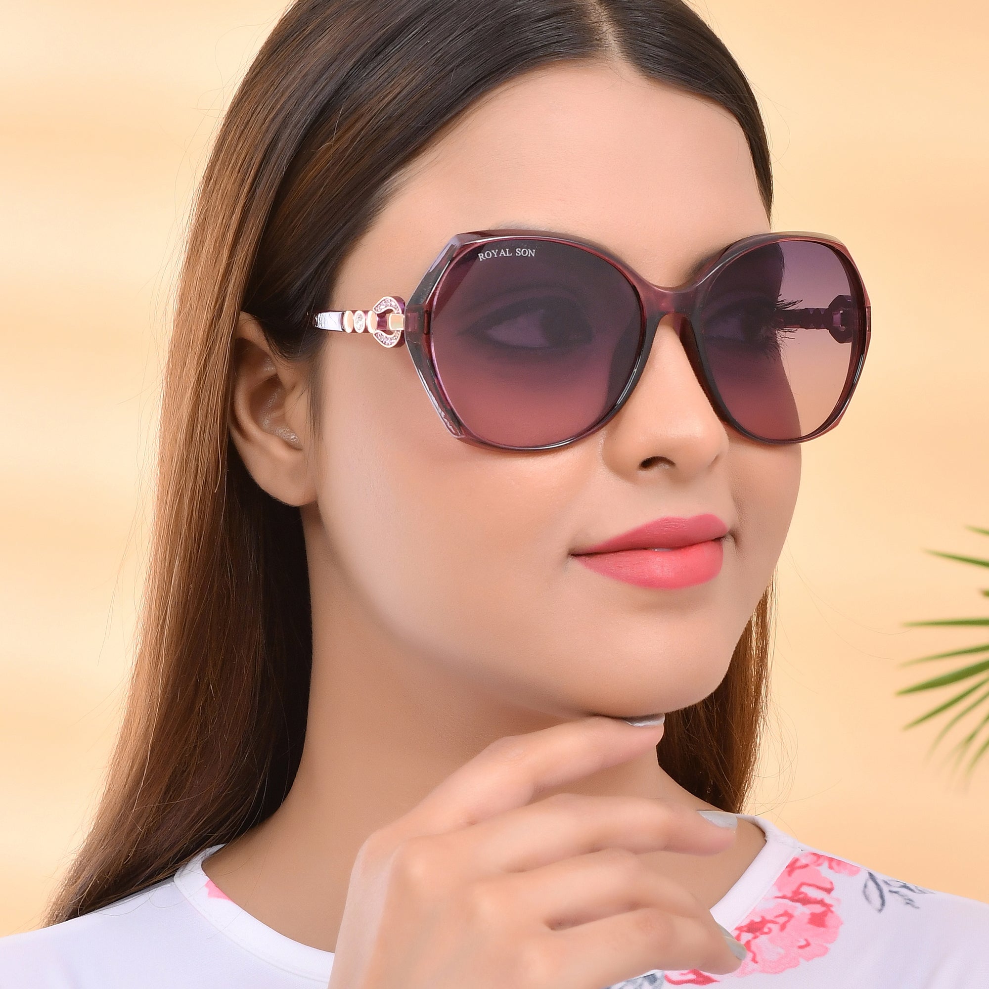Royal Son Oversized Butterfly UV Protected Women Sunglasses - CHIWM00116-C4