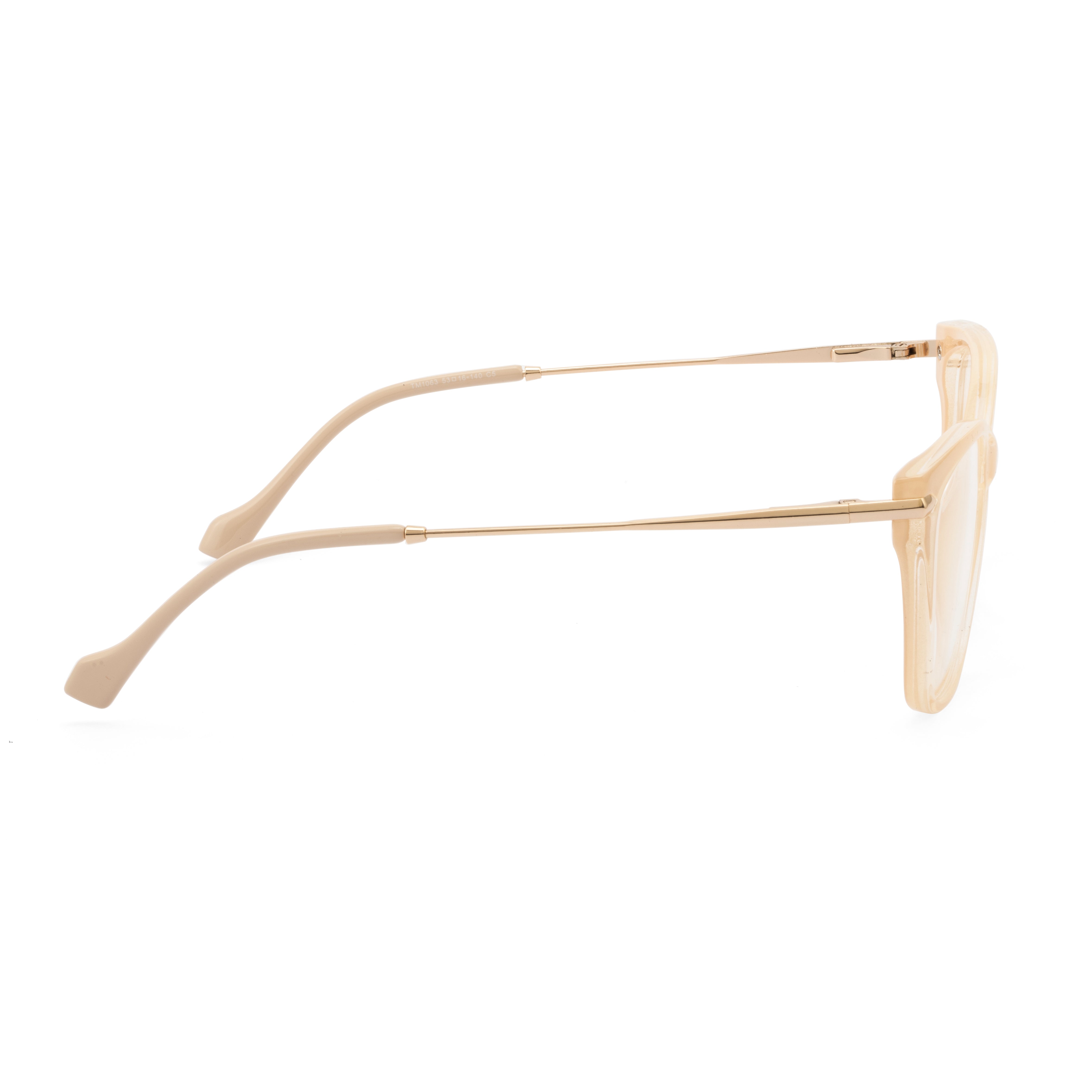 PERKEY Cat Eye Glossy Biege Eyeglass frame For Women - OPTL0023-C4