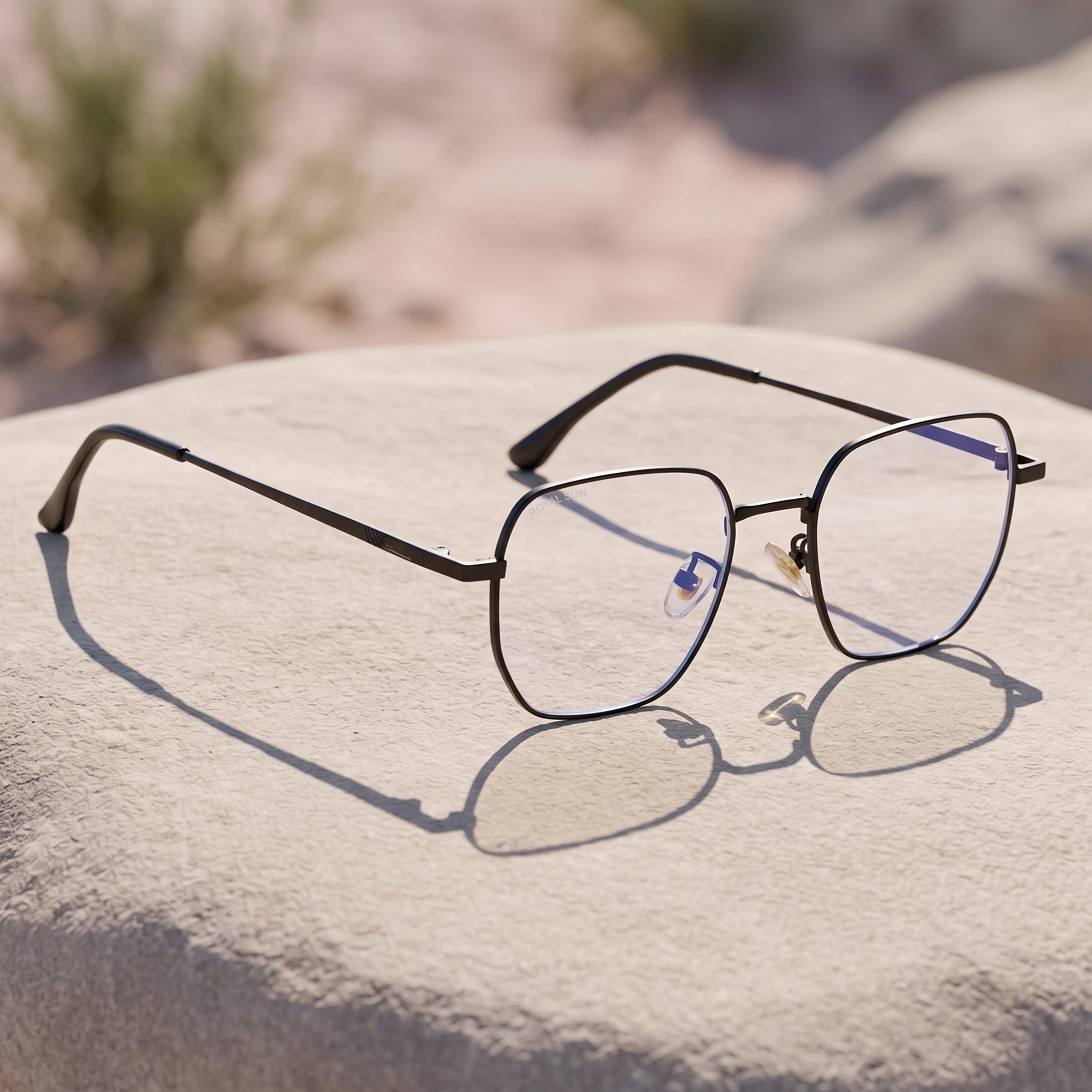 Royal Son Polygon Blue Ray Cut Men Women Eye Glasses - SF0016-C1