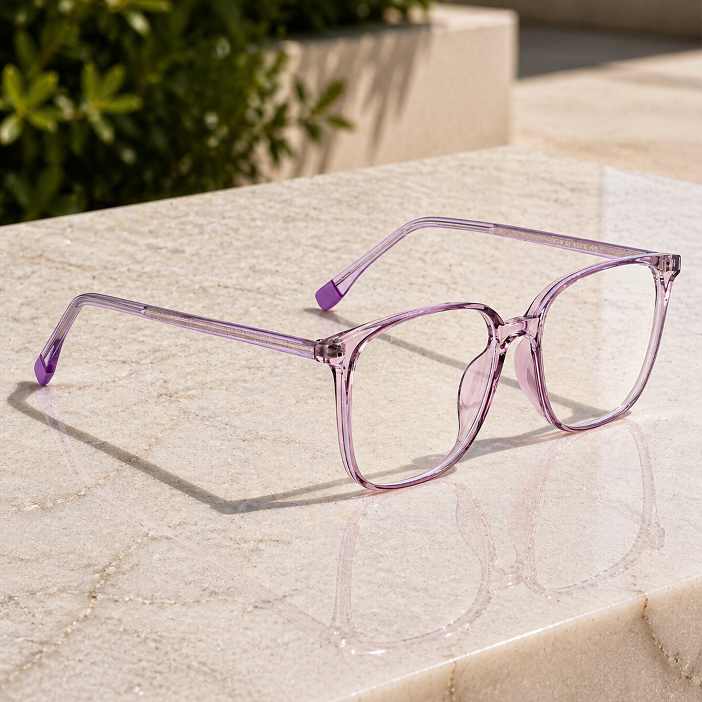 Royal Son Square Anti Glare Transparent Blue Light Blocking Men Spectacles Frame - SF0026-C5