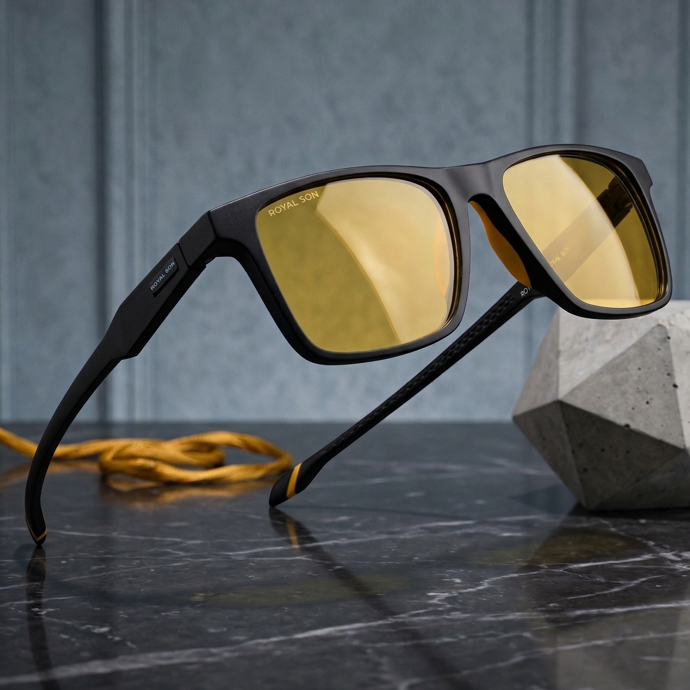 Royal Son Yellow Night Driving Polarized Sunglasses For Men - SG-RS1010-C2