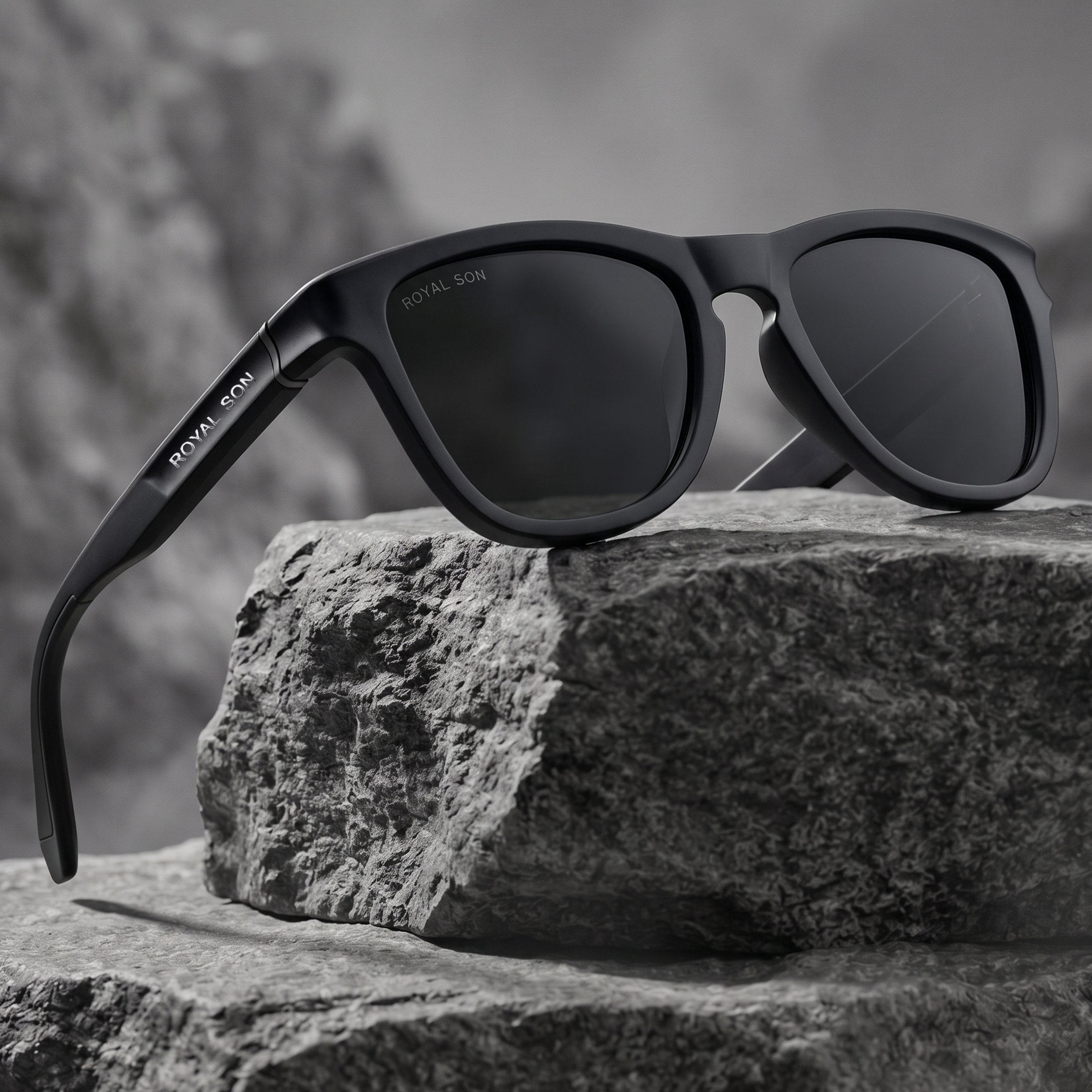 ROYAL SON Black Polarized Sunglasses for Men Women - SG-RS2020-C1