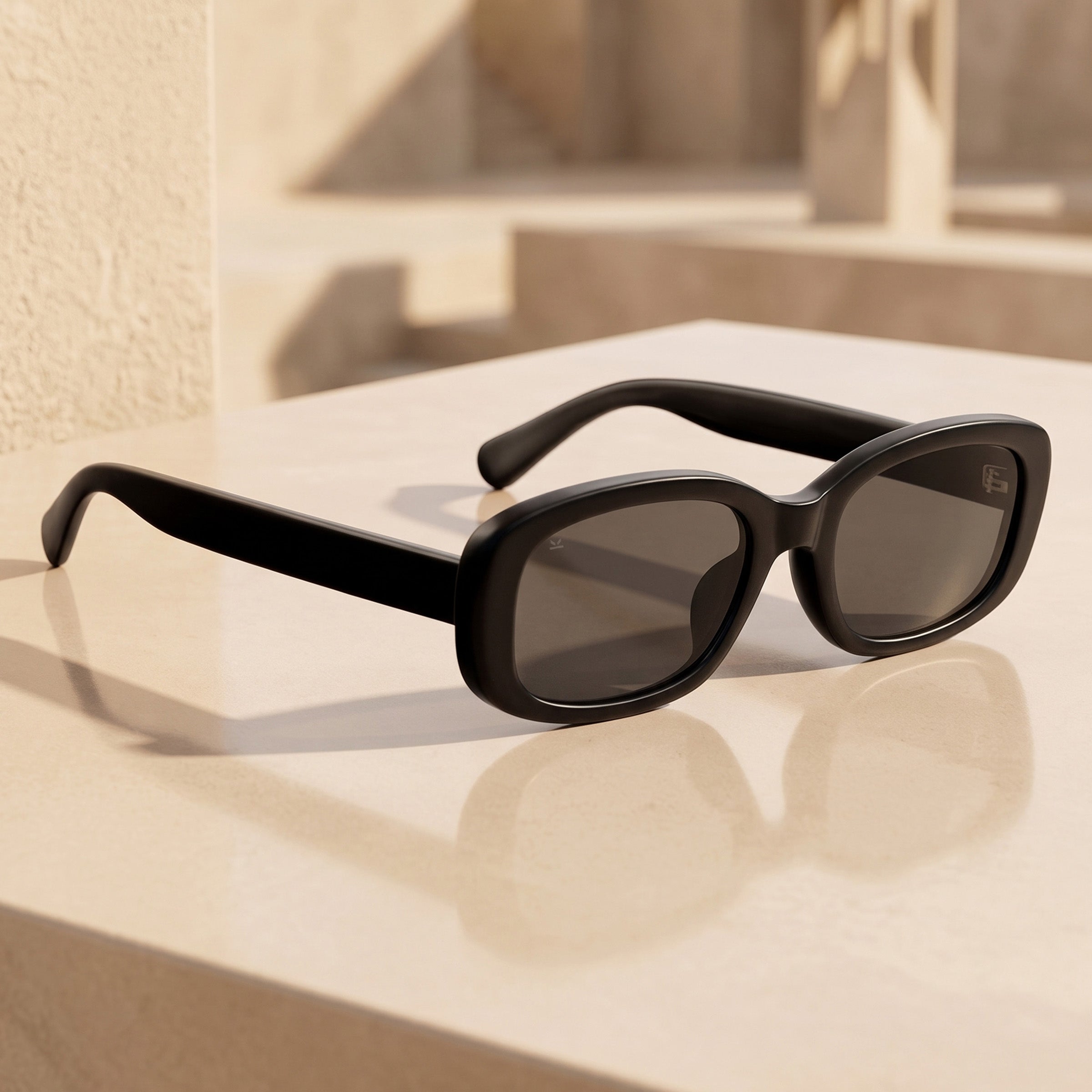 PERKEY 100% UV Protected Rectangle Sunglasses For Women - PRKY0019-C1