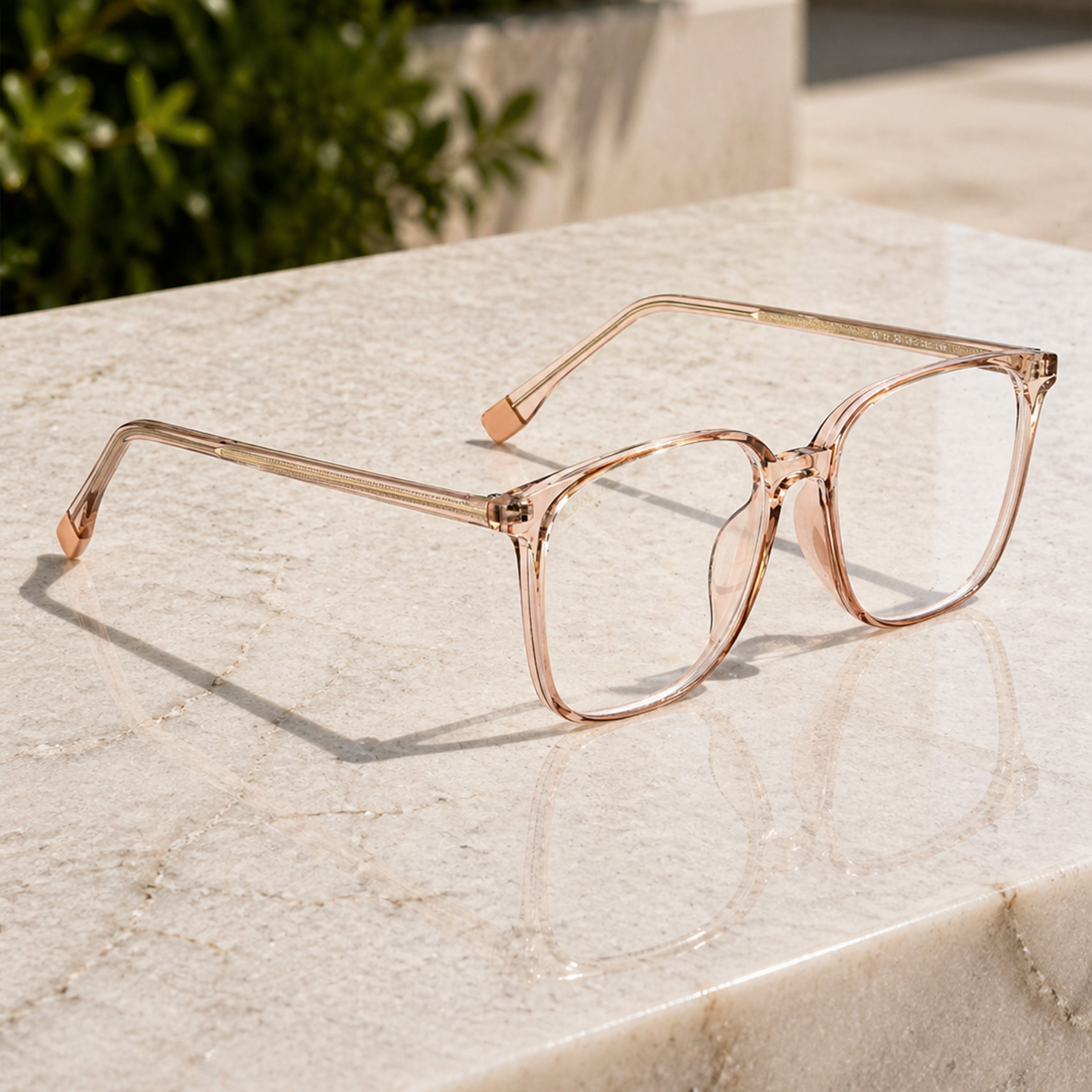 Royal Son Square Transparent Blue Light Blocking Uv Protection Stylish Men Frames - SF0026-C4