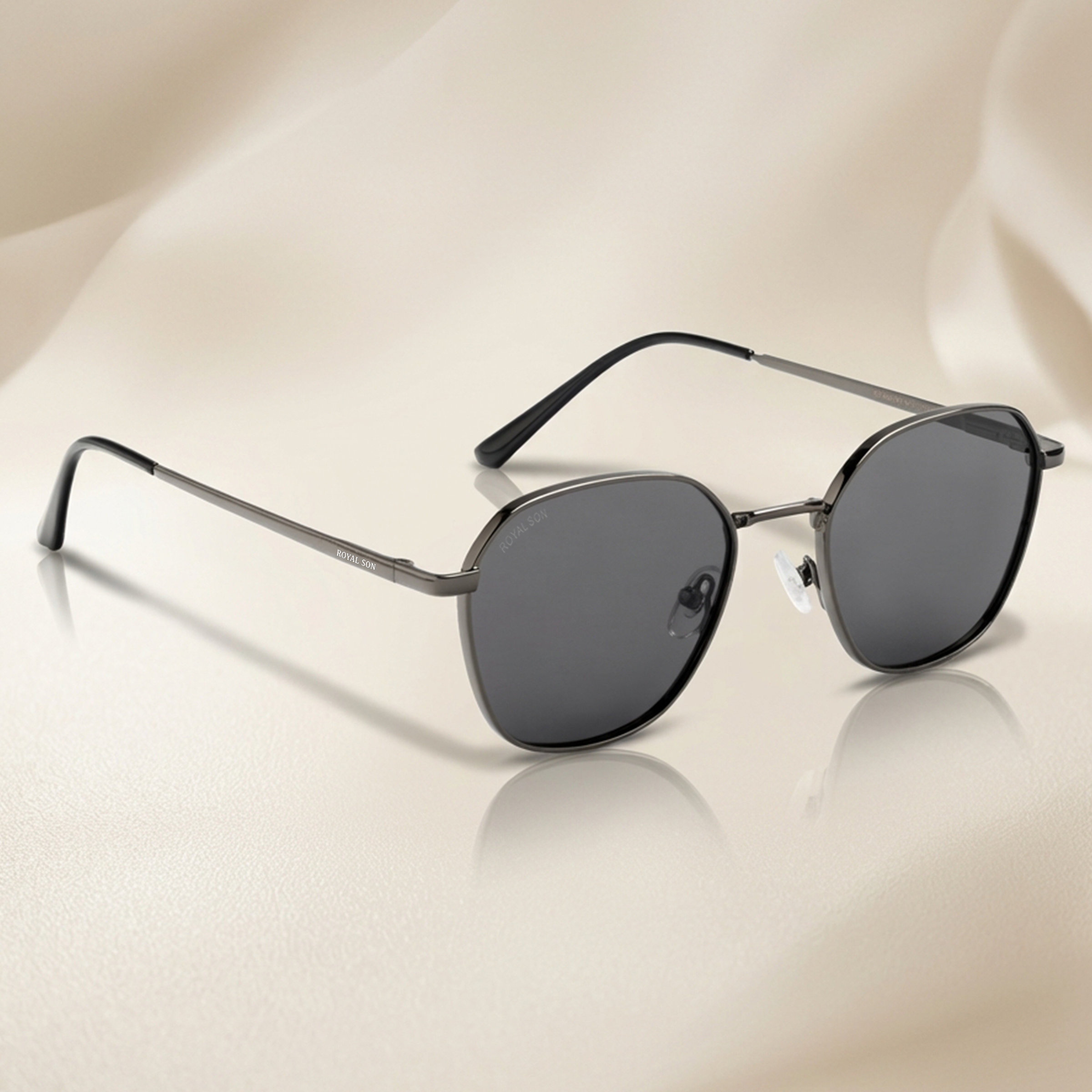 ROYAL SON Stylish Square Polarized Sunglasses with UV Protection For Men and Women - SG-RS6060-C1