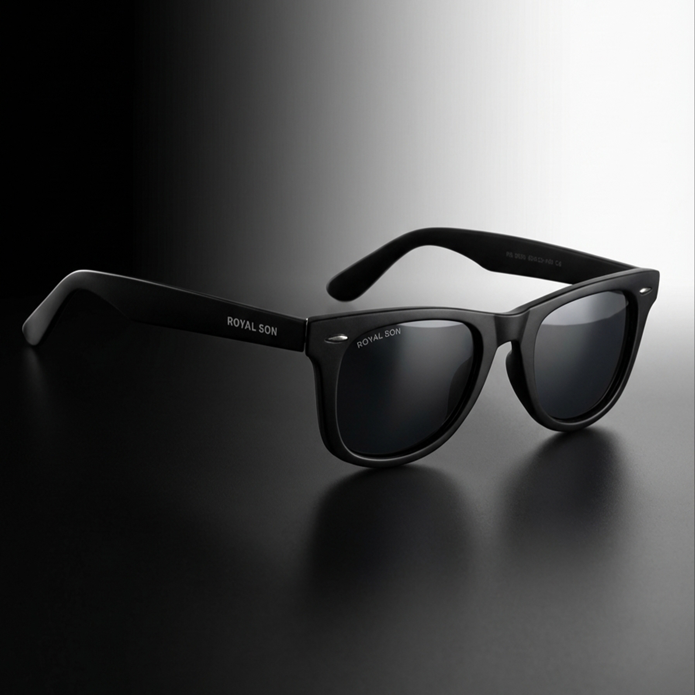 ROYAL SON Black Polarized Sunglasses for Men Women - SG-RS3030-C1