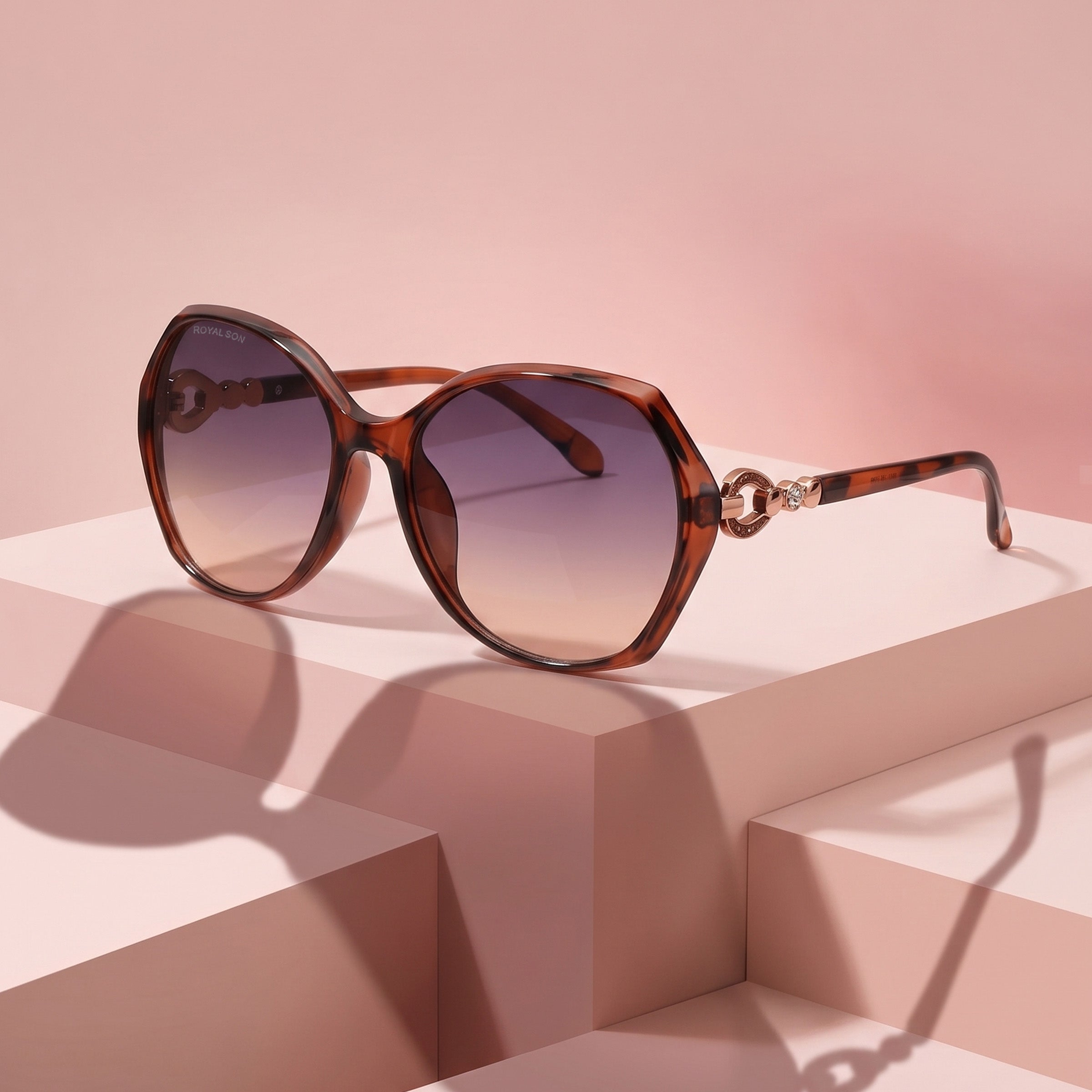 Royal Son Oversized Butterfly UV Protected Women Sunglasses - CHIWM00116-C2