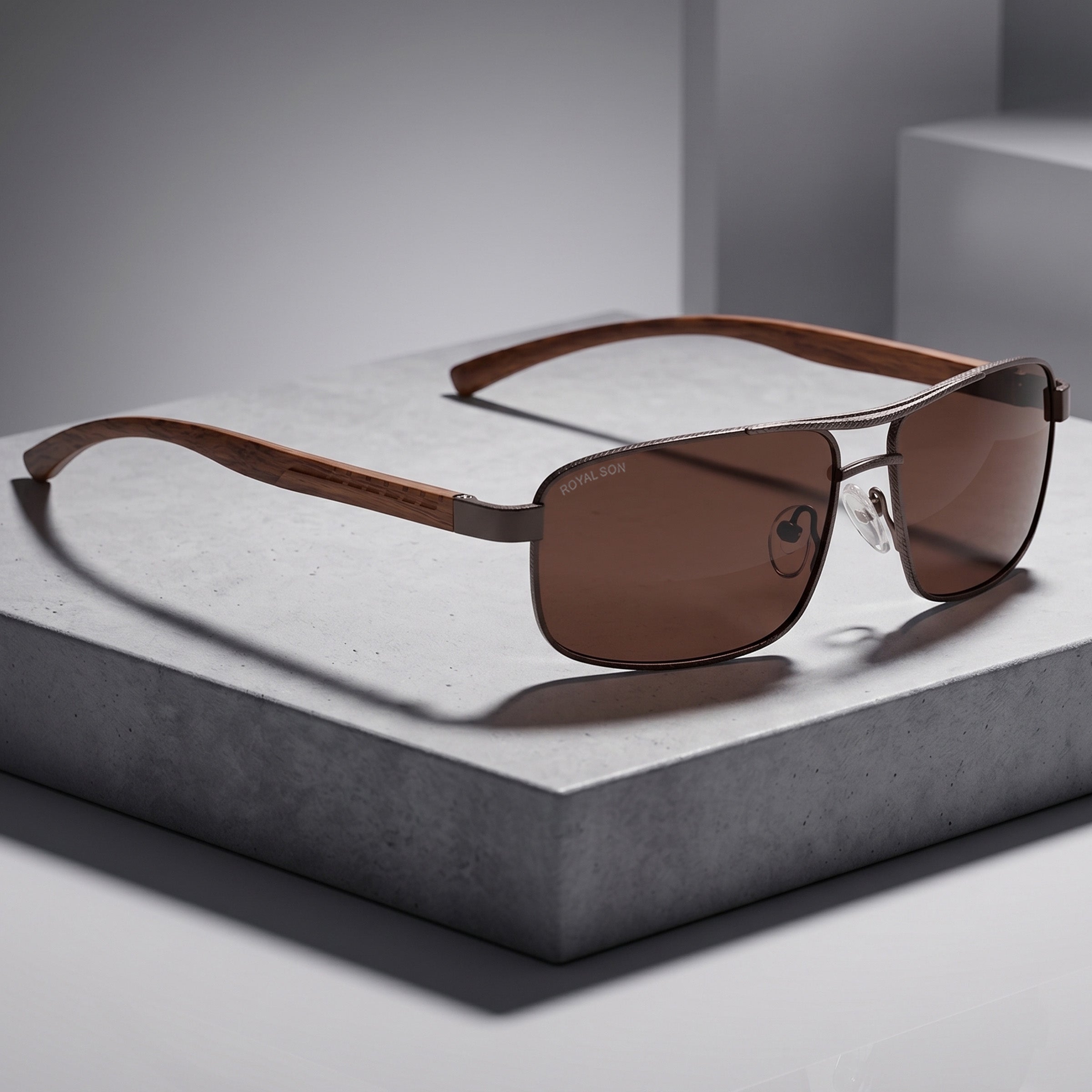 Royal Son Rectangular Polarized Men Sunglasses - CHI0085-C3