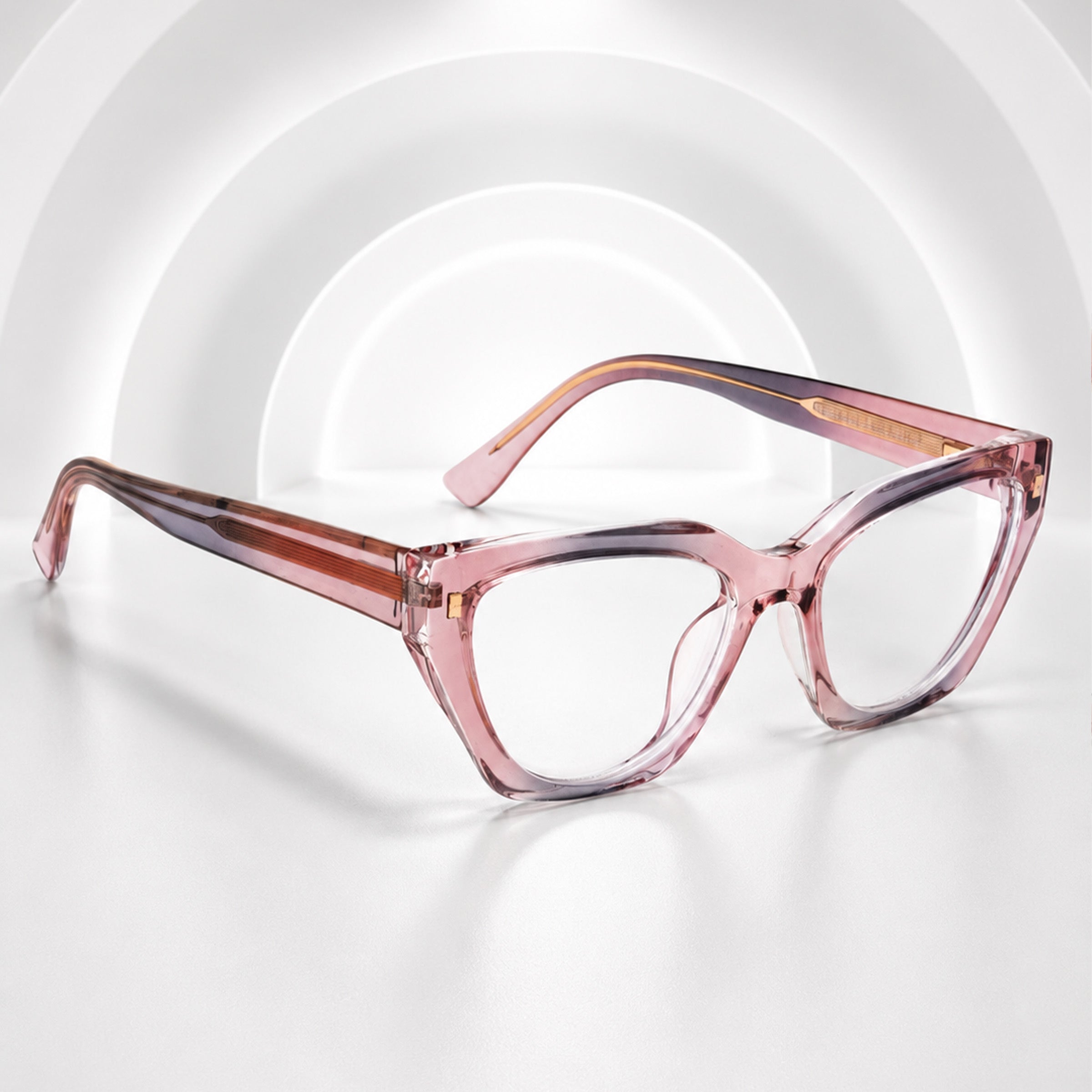 PERKEY Full Rim Cat Eye Blue Light Cut & Antiglare Computer Eyeglasses For Women - OPTL0017-C3