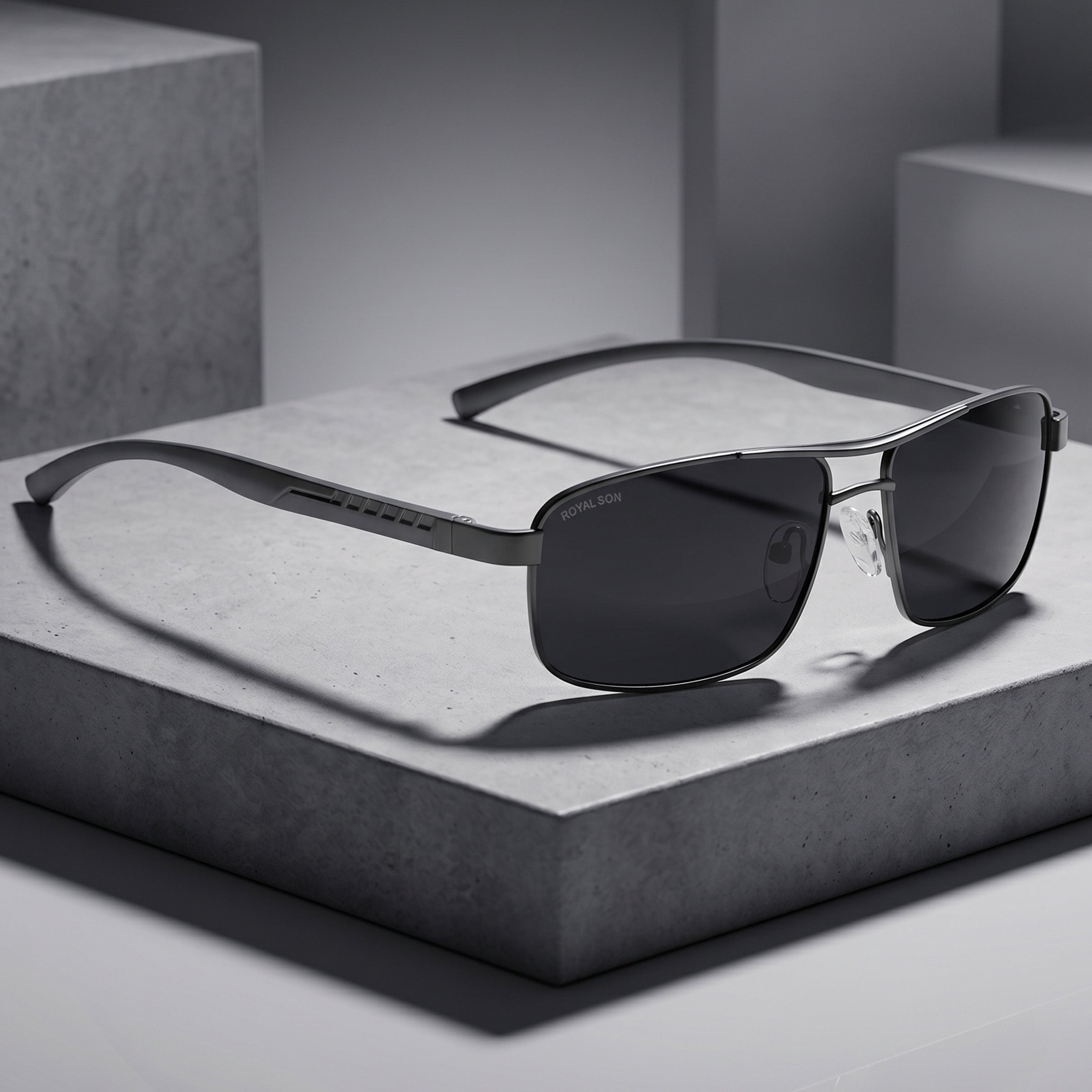 Royal Son Rectangular Polarized Men Sunglasses - CHI0085-C2