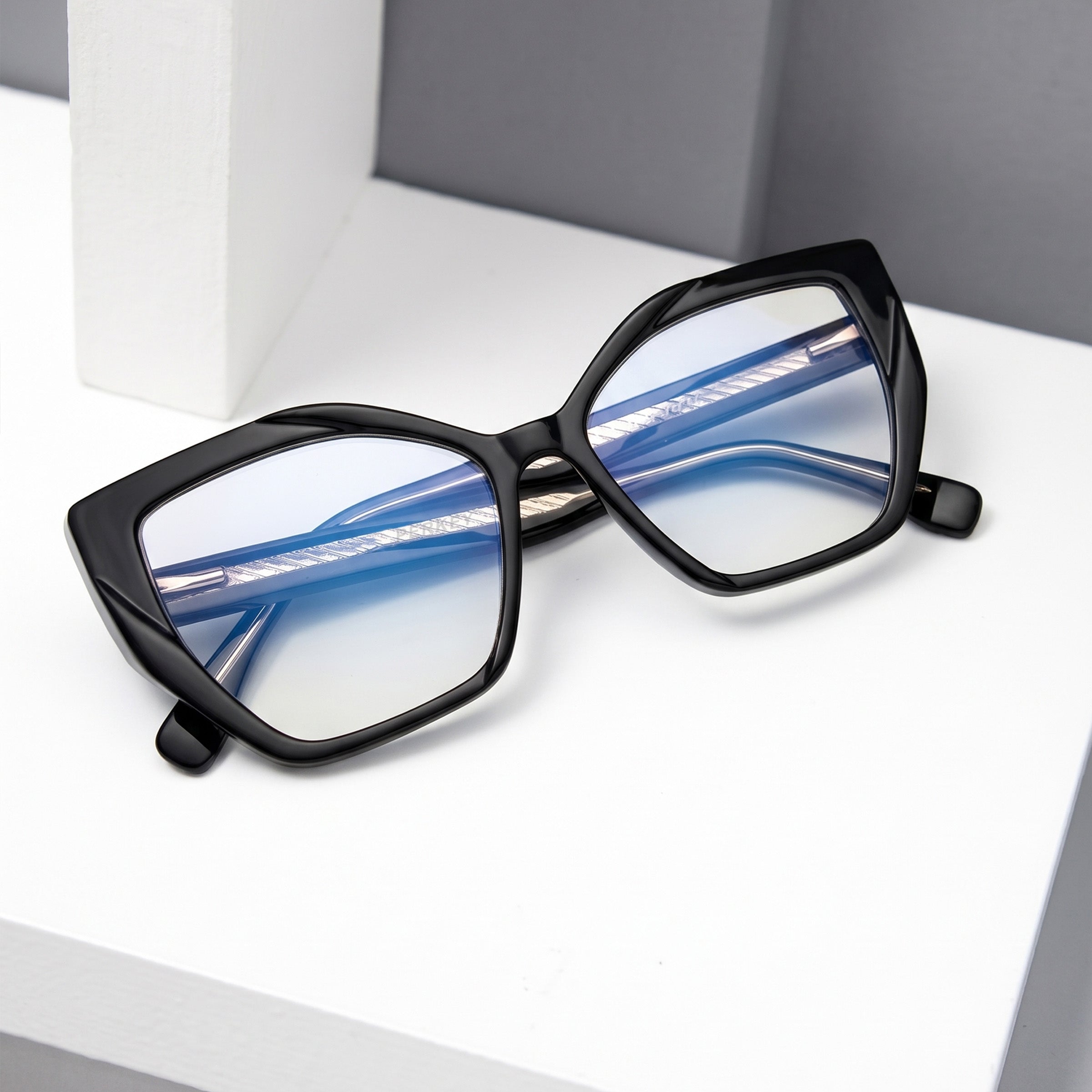 PERKEY Full Rim Square-Cat Eye Computer Glasses For Eye Protection Spectacles Frames Women - OPTL0011-C1