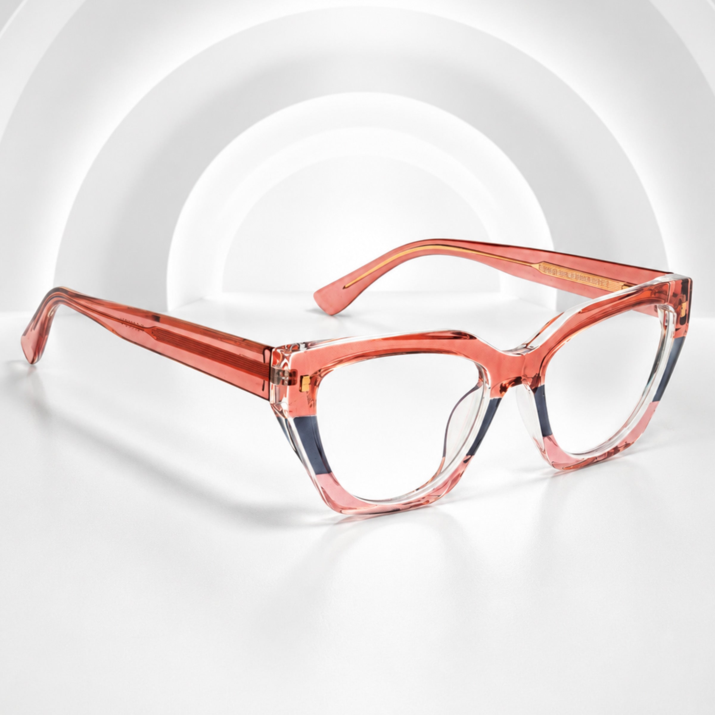PERKEY Full Rim Cat Eye Blue Light Cut & Antiglare Computer Eyeglasses For Women - OPTL0017-C2