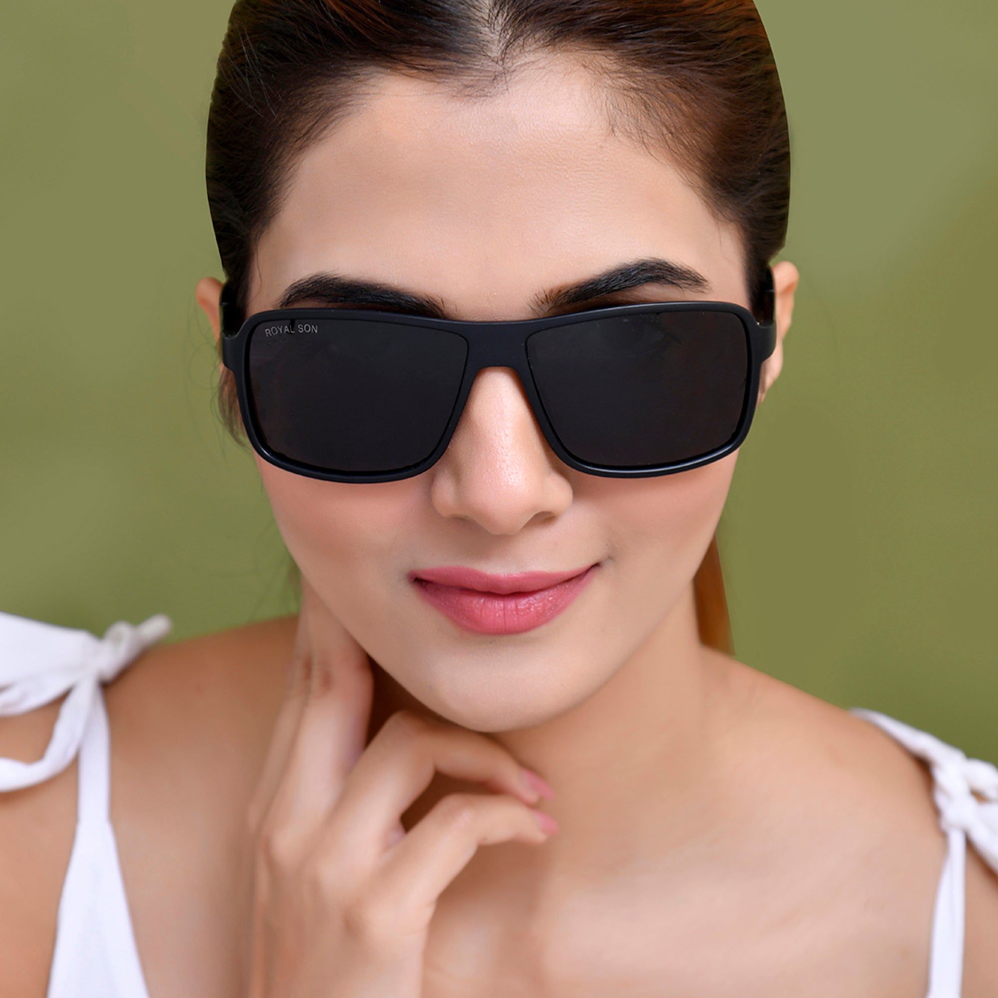 Royal Son Rectangular UV Protection Men Sunglasses - CHI00123-C1