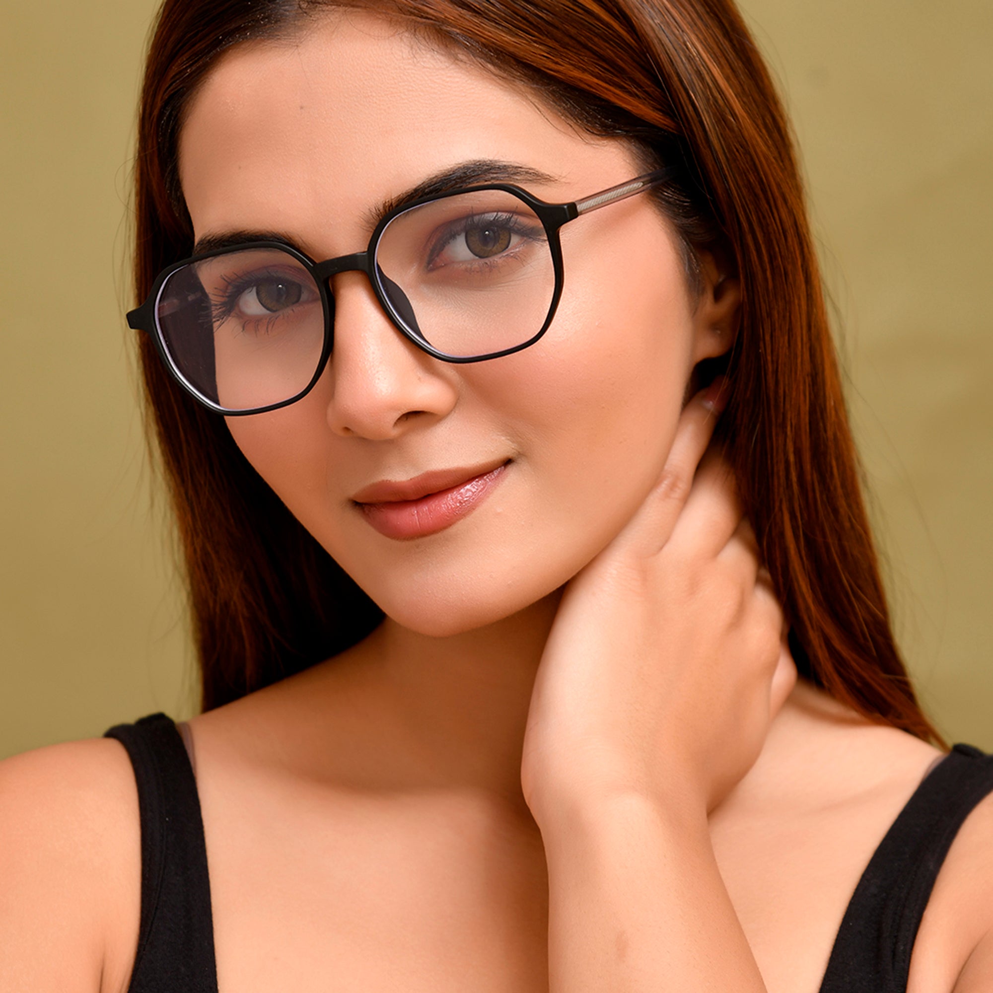 Royal Son Polygon Blue Ray Cut Transparent Eye glasses For Men Women - SF0025-C1