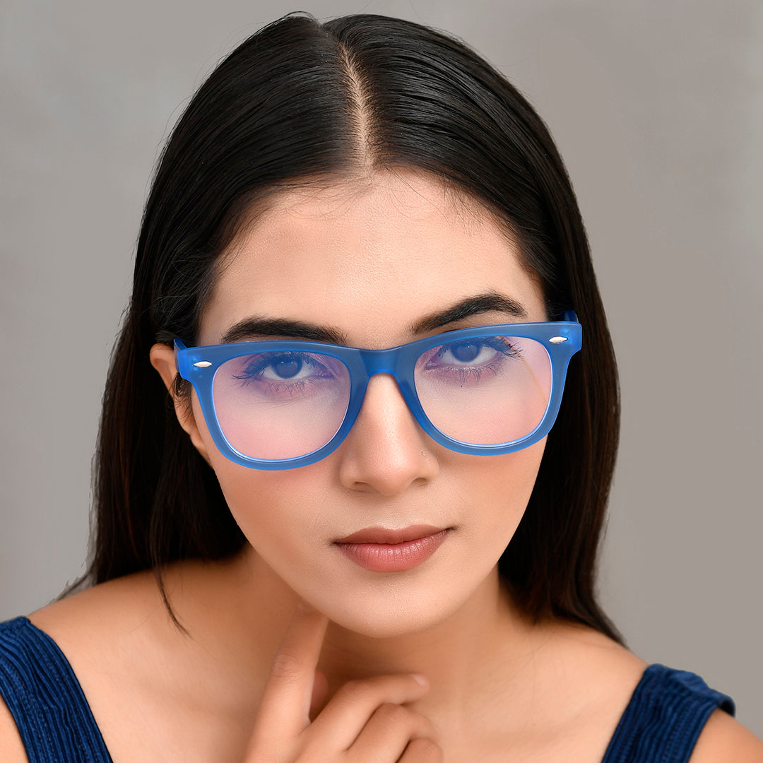 ROYAL SON Stylish Blue Cut Specs For Men Women - SF-RS3030-C12