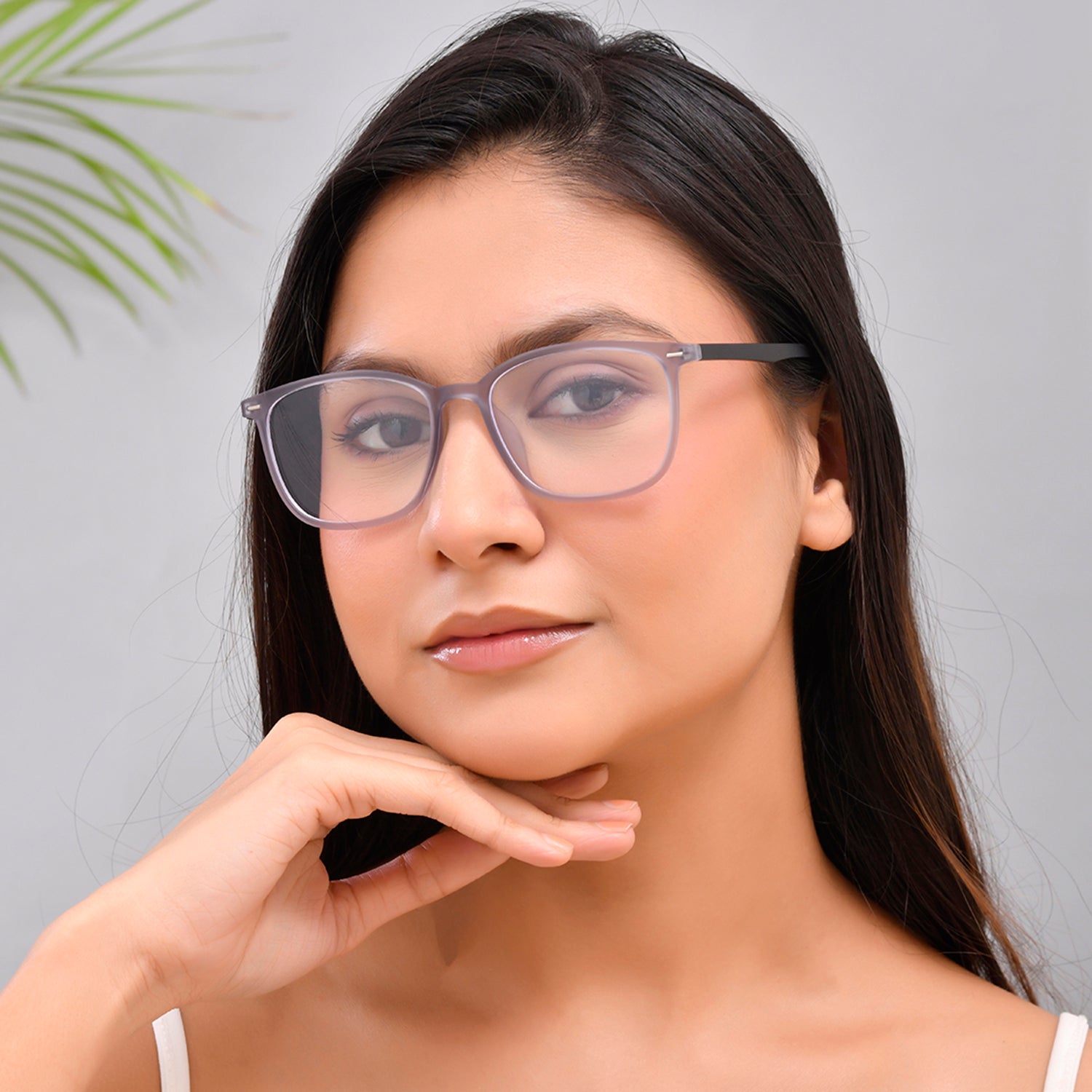 Royal Son Full Rim Grey Blue Cut Anti glare Eye Protection Specs Men Women -  SF0061-C2