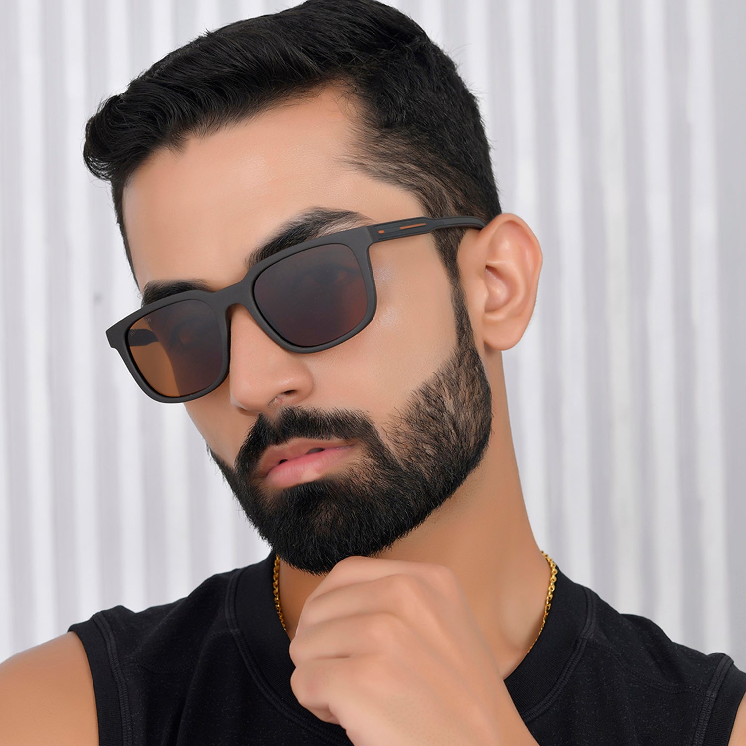 Royal Son Brown Polarized Sunglasses Men - CHI00152-C3