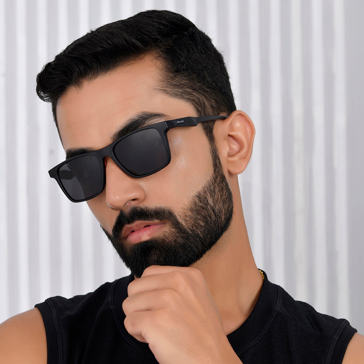 Royal Son Black Cooling Polarized Sunglasses For Men - SG-RS1010-C1