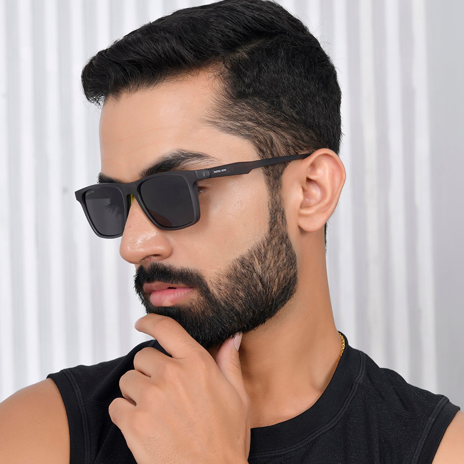 Royal Son Black Cooling Polarized Goggles For Men Stylish - SG-RS1010-C3