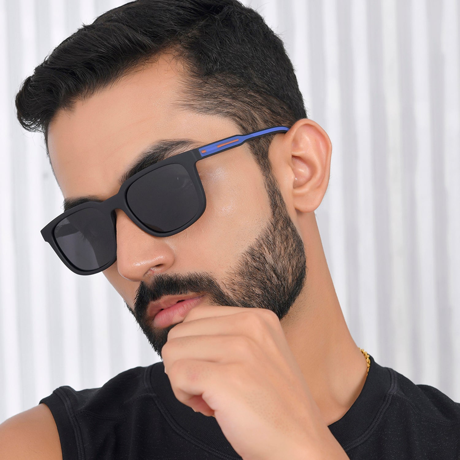 Royal Son Square Black UV Protection Polarized Sunglasses Men Women - CHI00152-C2