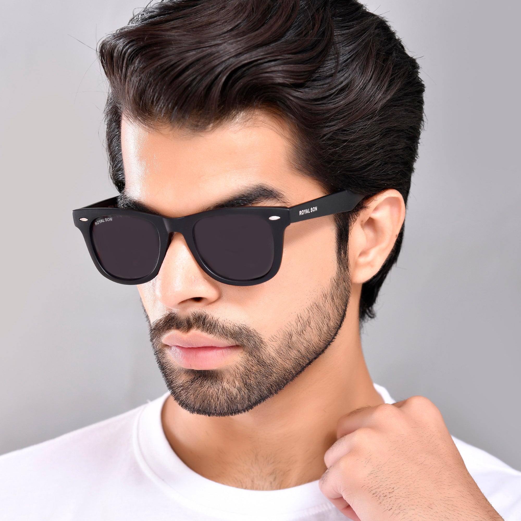 ROYAL SON Black Polarized Sunglasses for Men Women - SG-RS3030-C1