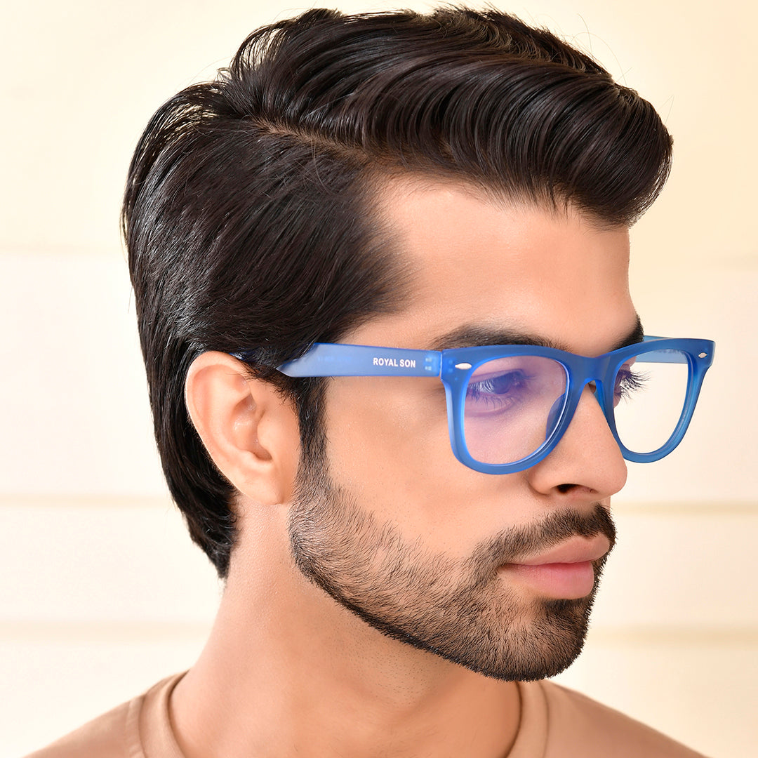 ROYAL SON Stylish Blue Cut Specs For Men Women - SF-RS3030-C12