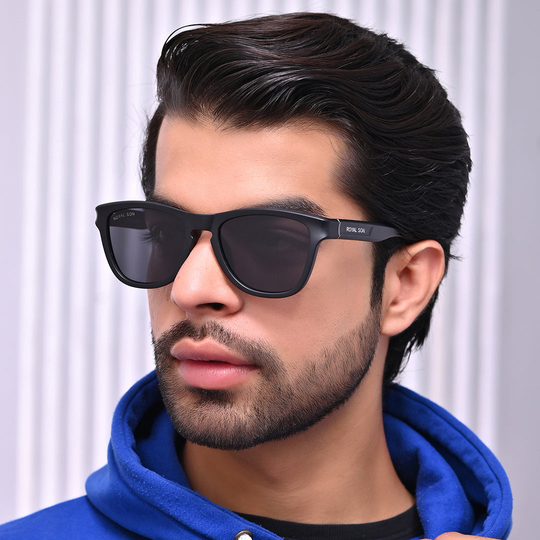 ROYAL SON Black Polarized Sunglasses for Men Women - SG-RS2020-C1