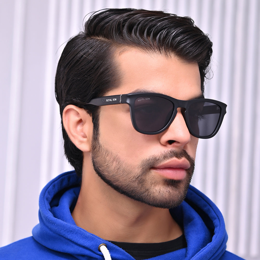 ROYAL SON Black Polarized Sunglasses for Men Women - SG-RS2020-C1