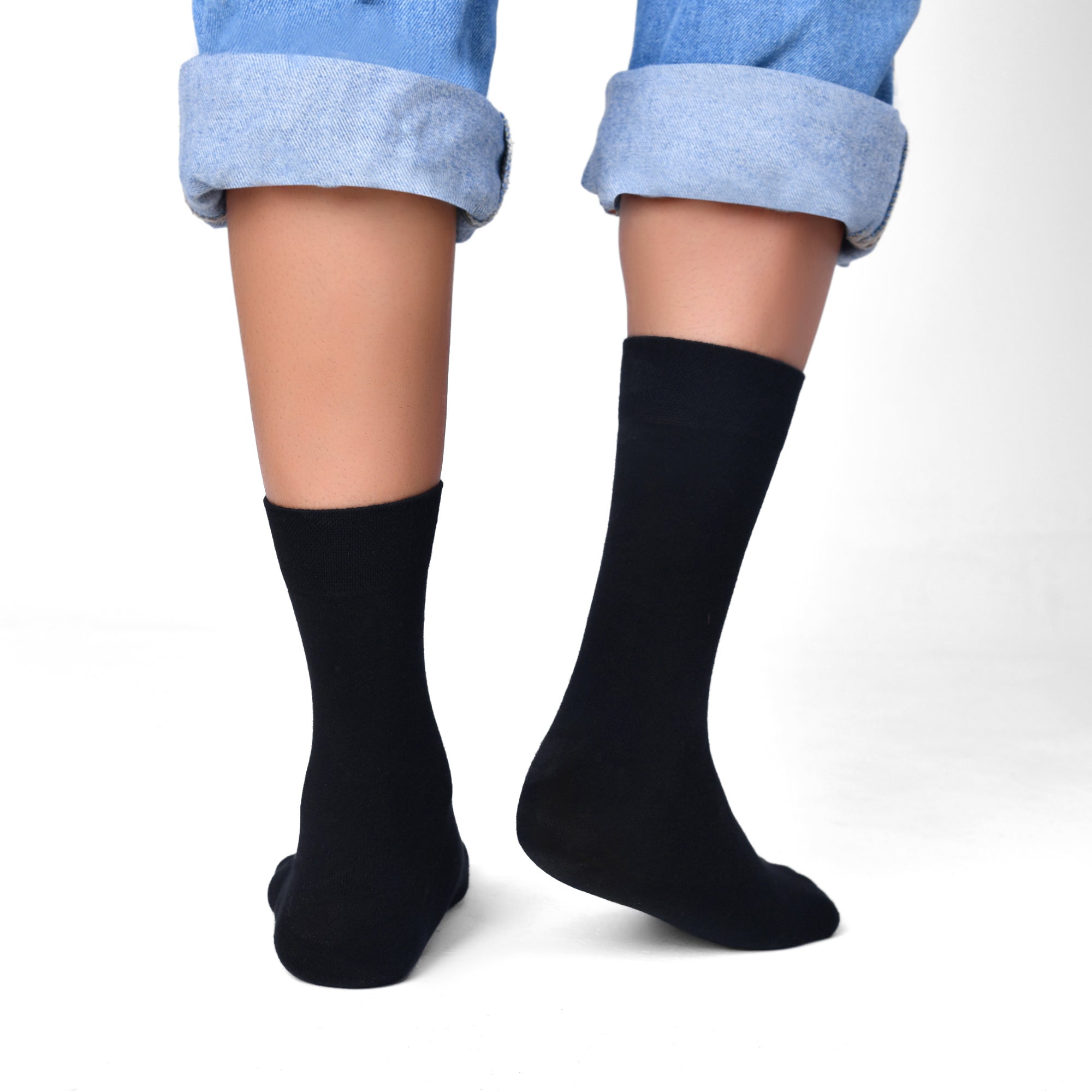 ROYAL SON Men’s Cotton Crew Socks - 3 Pairs - SC106-C2