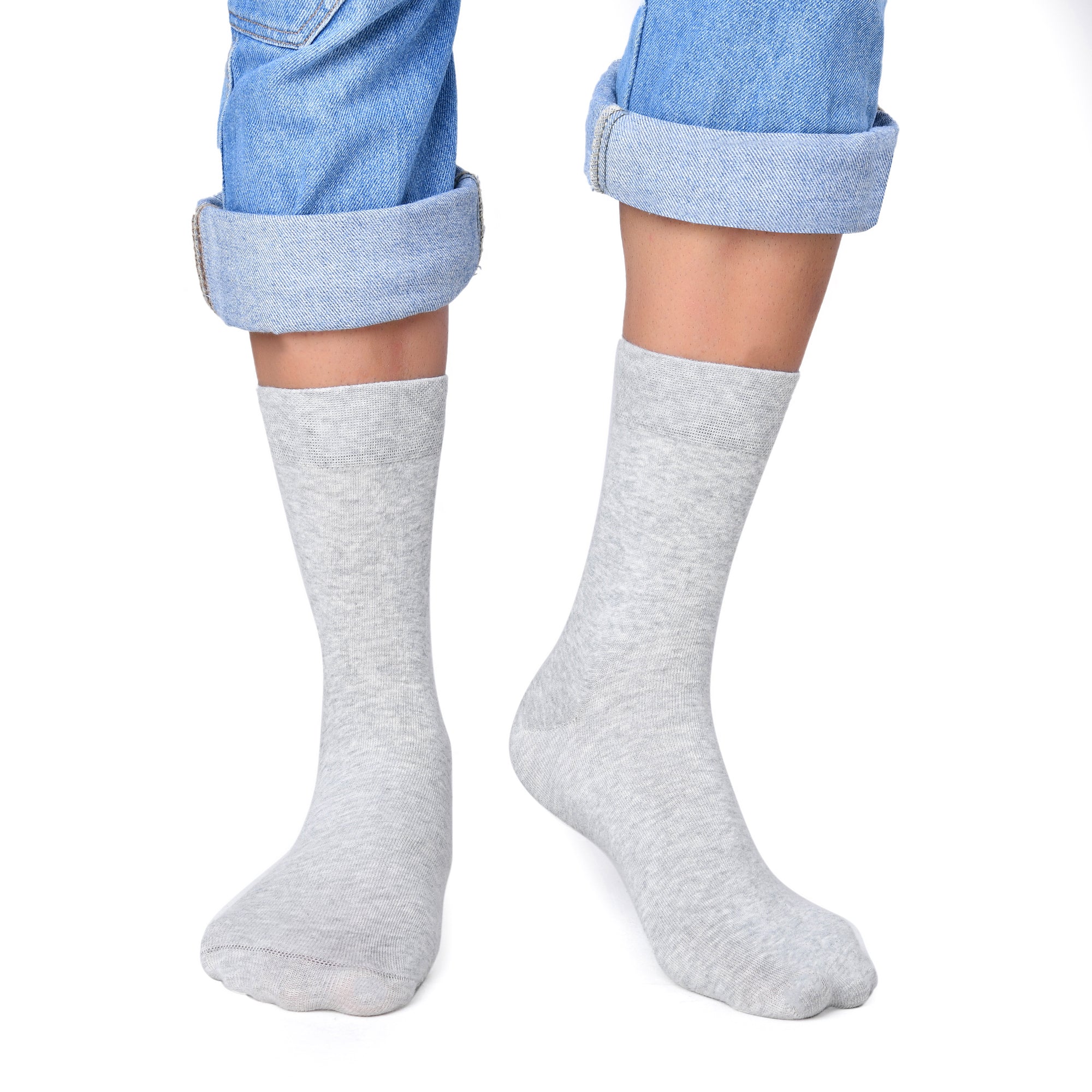 ROYAL SON Men’s Multicolor Cotton Crew Socks - 3 Pairs - SC106-C1