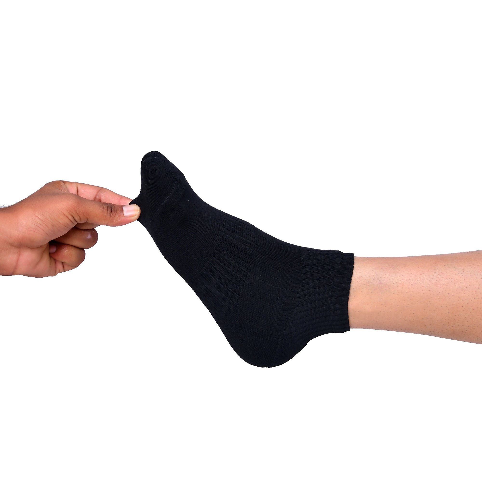 ROYAL SON Men’s Ankle Length Cotton Socks – Breathable Mesh, Cushioned Sole – 3 Pairs - SC105-C2