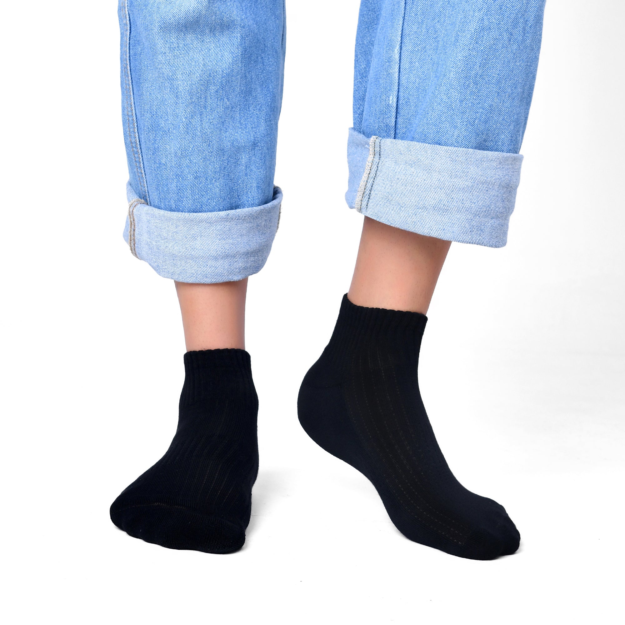 ROYAL SON Men’s Ankle Length Cotton Socks – Breathable Mesh, Cushioned Sole – 3 Pairs - SC105-C2