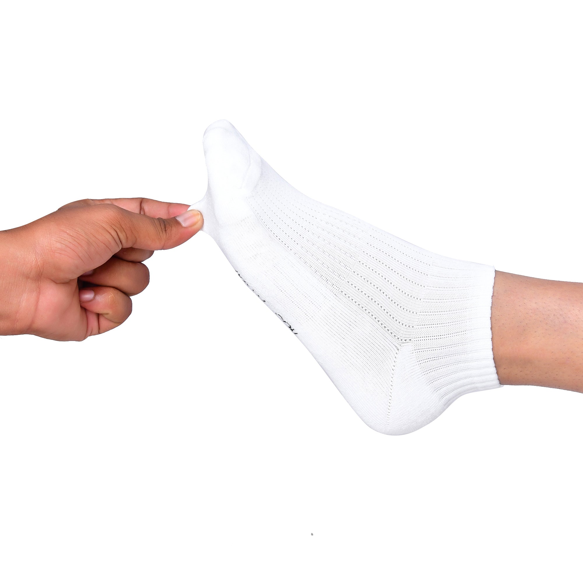 ROYAL SON Men’s Ankle Length Cotton Socks – Breathable Mesh, Cushioned Sole – 3 Pairs - SC105-C3
