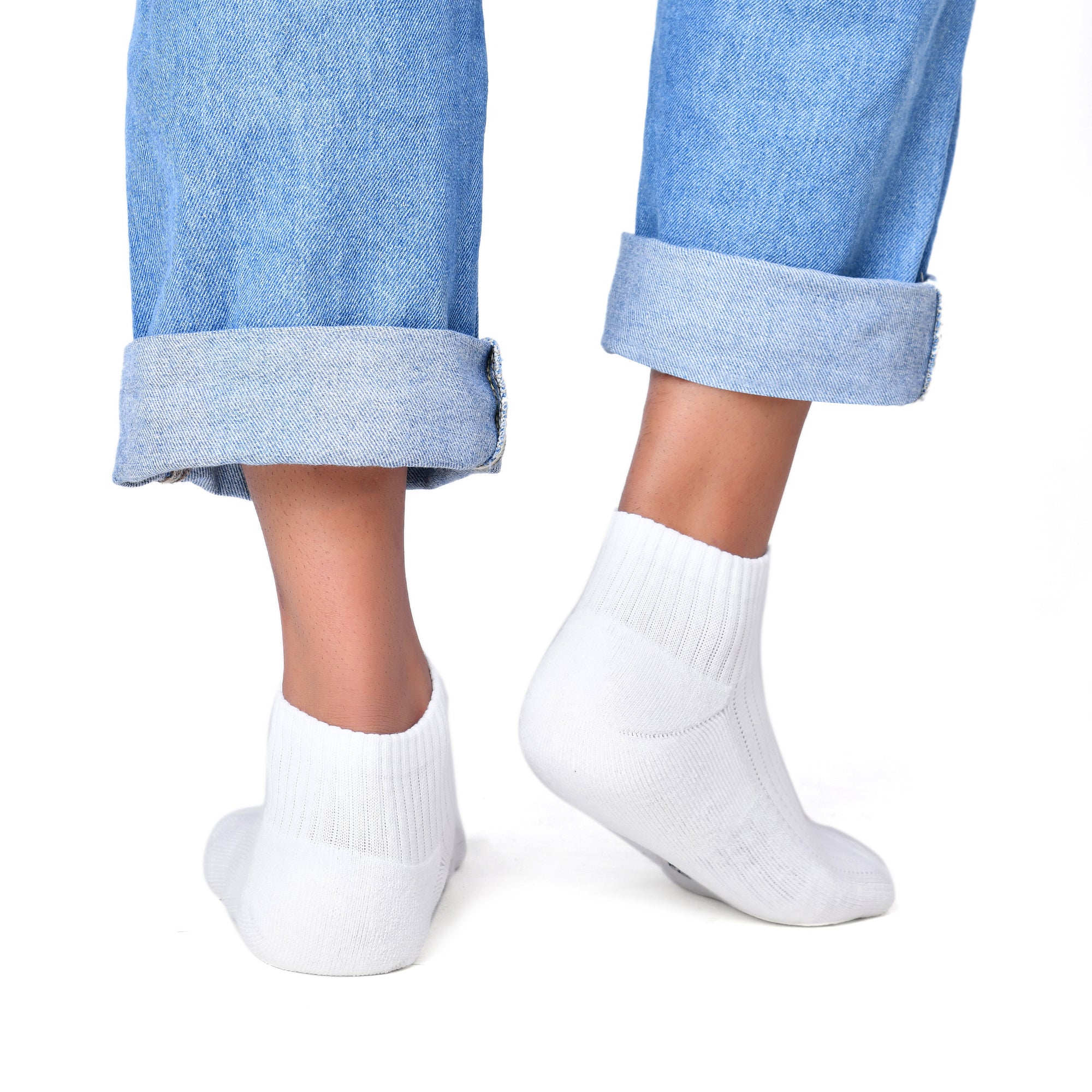ROYAL SON Men’s Ankle Length Cotton Socks – Breathable Mesh, Cushioned Sole – 3 Pairs - SC105-C3