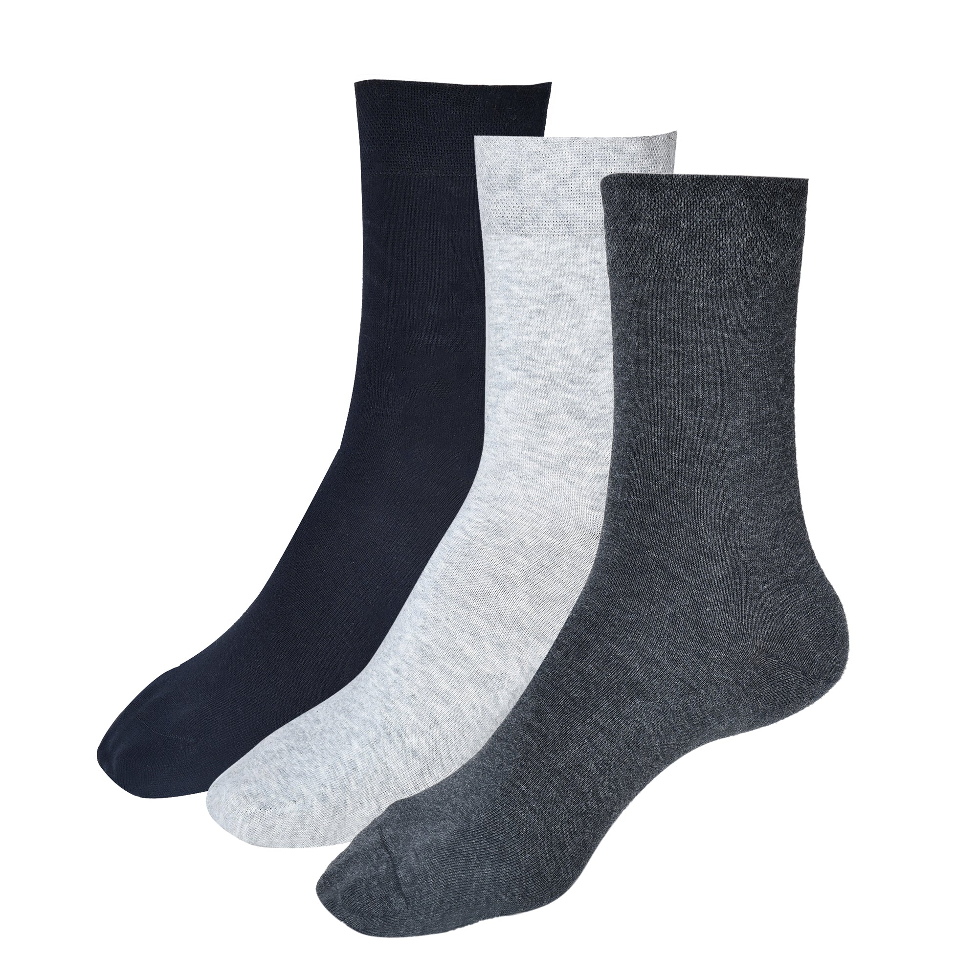 ROYAL SON Men’s Multicolor Cotton Crew Socks - 3 Pairs - SC106-C1