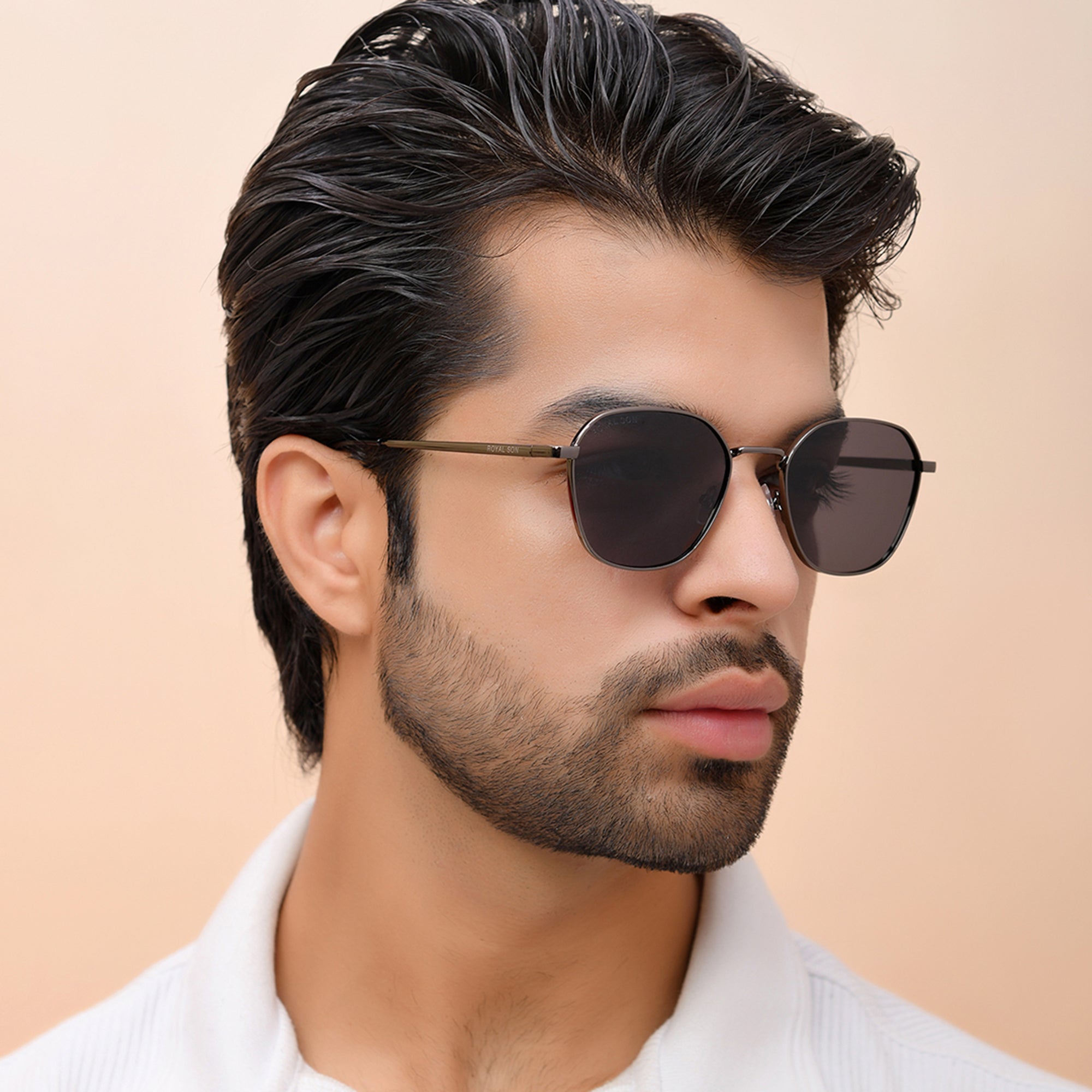 ROYAL SON Stylish Square Polarized Sunglasses with UV Protection For Men and Women - SG-RS6060-C1