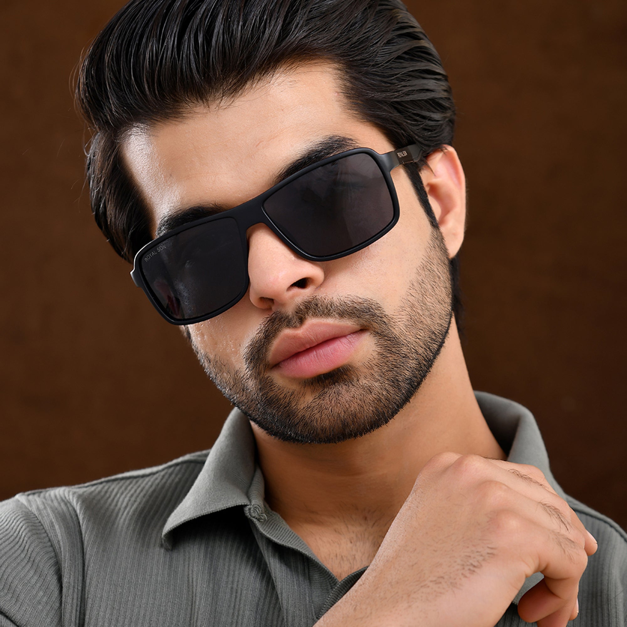 Royal Son Rectangular UV Protection Men Sunglasses - CHI00123-C1