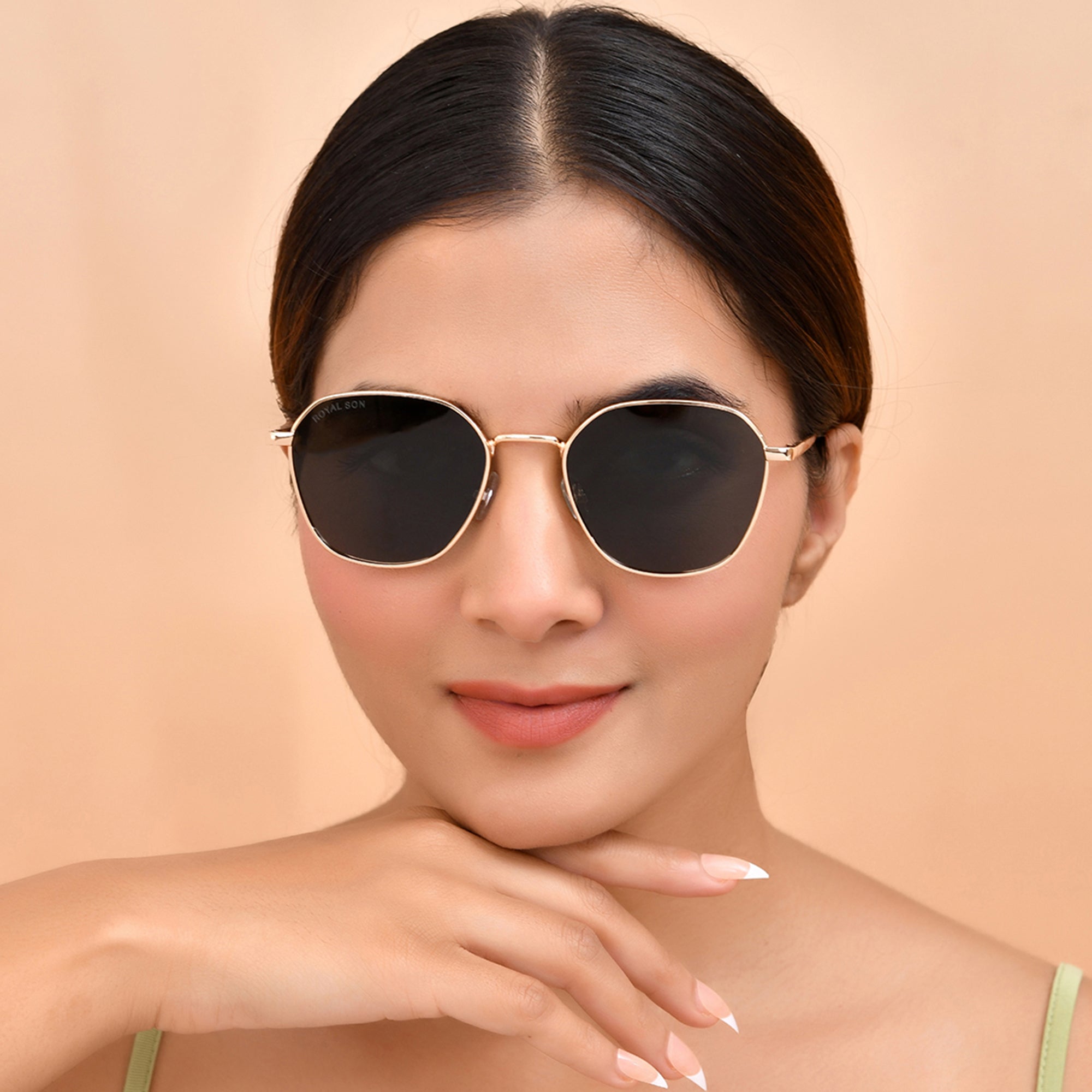 ROYAL SON Full Rim Polarized Sunglasses with UV Protection For Men and Women - SG-RS6060-C4