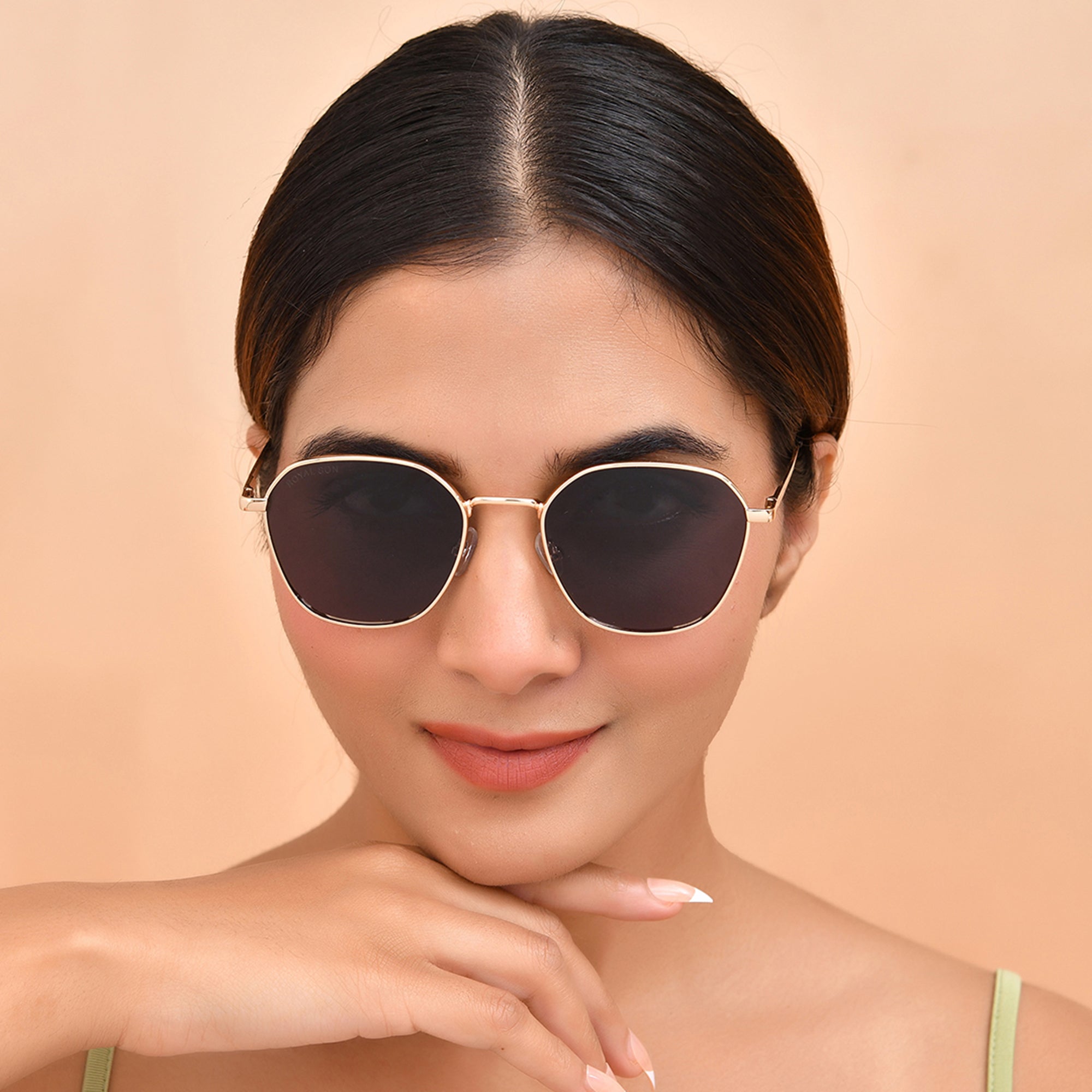ROYAL SON Full Rim Square Polarized Sunglasses with UV Protection For Men and Women - SG-RS6060-C3