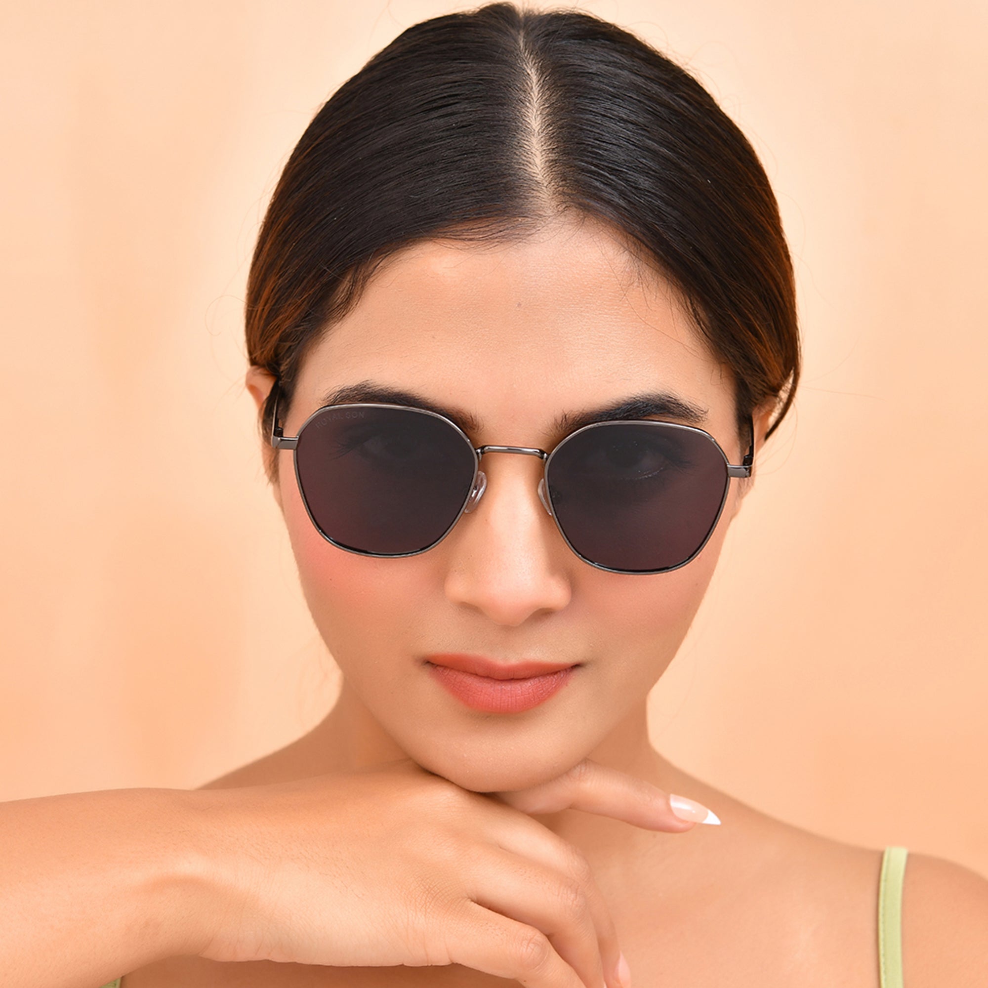 ROYAL SON Stylish Square Polarized Sunglasses with UV Protection For Men and Women - SG-RS6060-C1