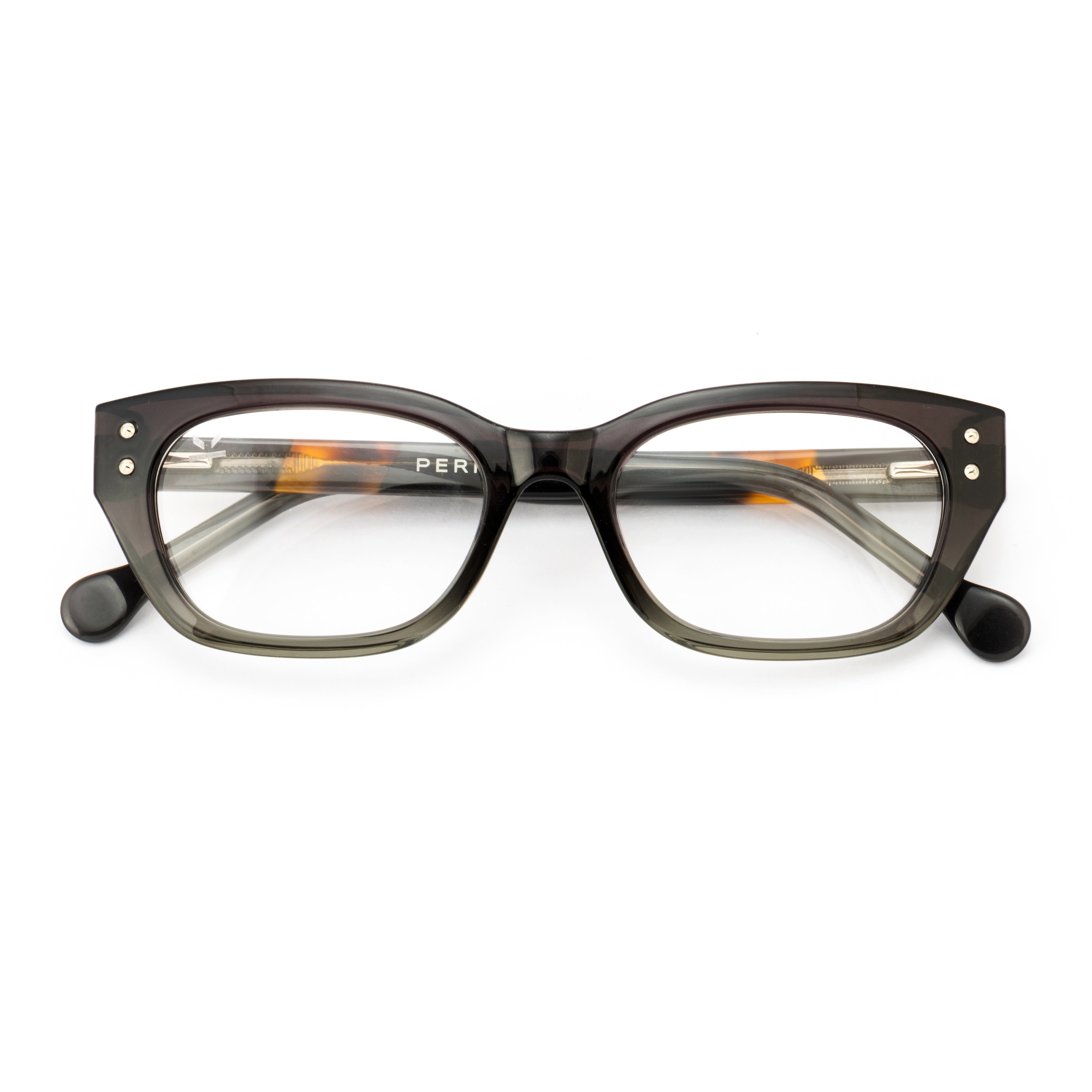 PERKEY Full Rim Soft Square Black Spectacle Frame For Women - OPTL0022-C1