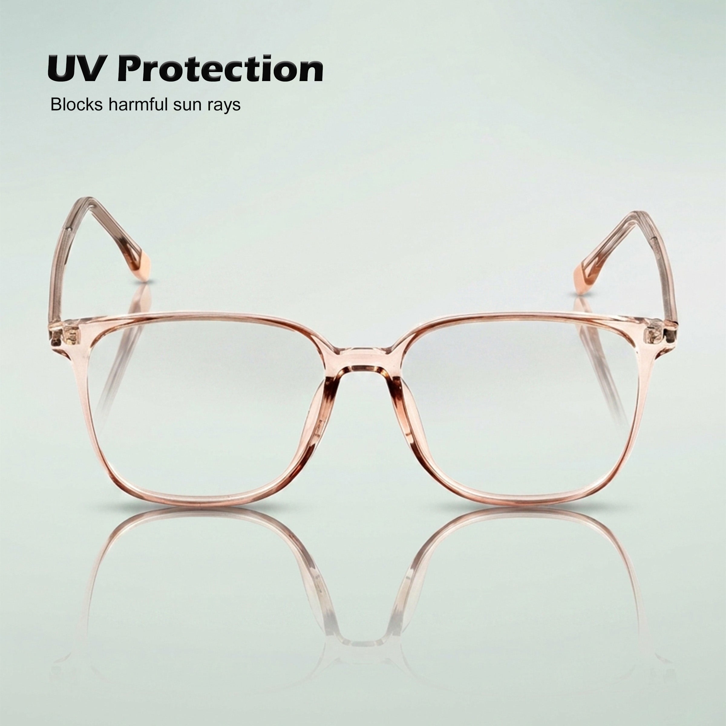 Royal Son Square Transparent Blue Light Blocking Uv Protection Stylish Men Frames - SF0026-C4