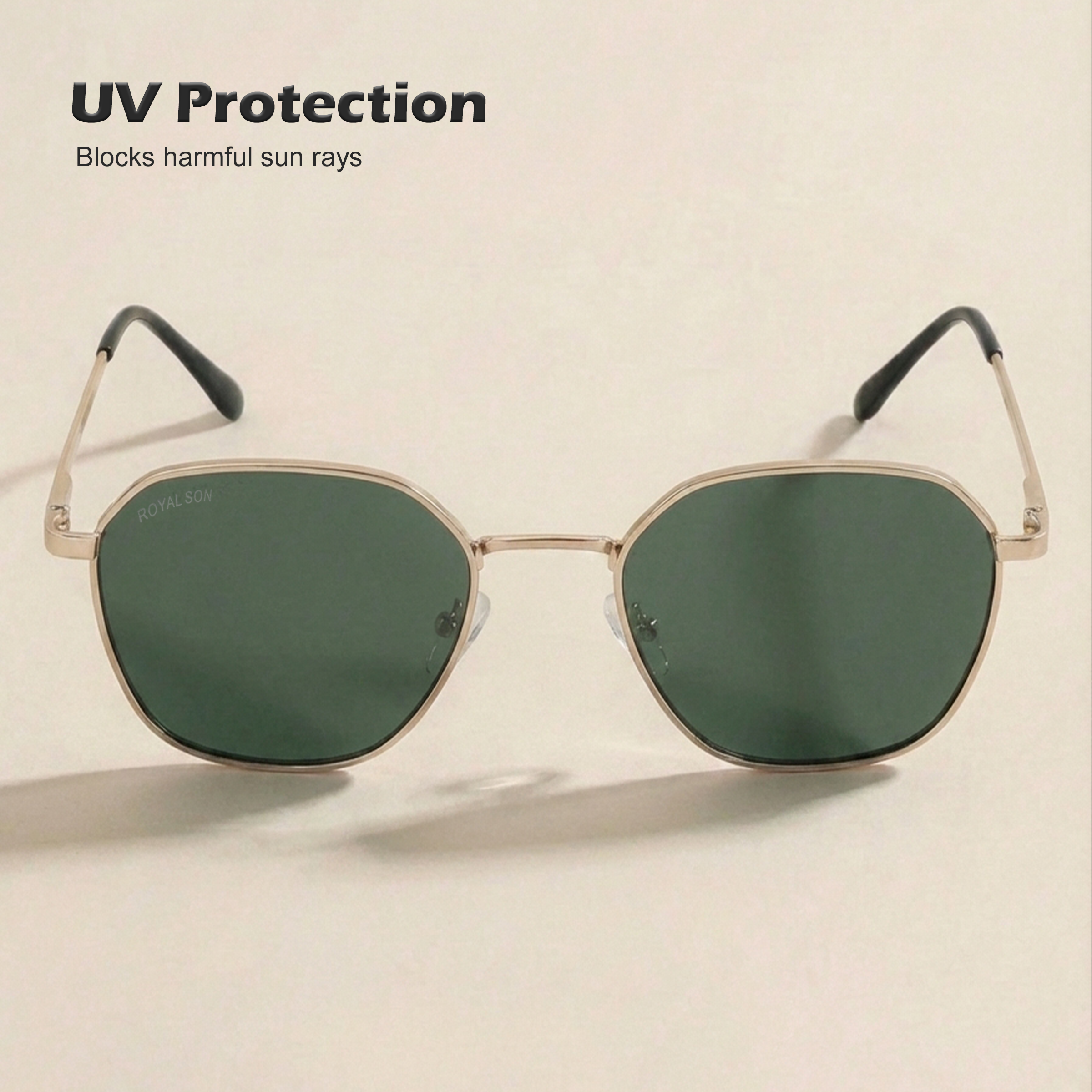 ROYAL SON Full Rim Polarized Sunglasses with UV Protection For Men and Women - SG-RS6060-C4