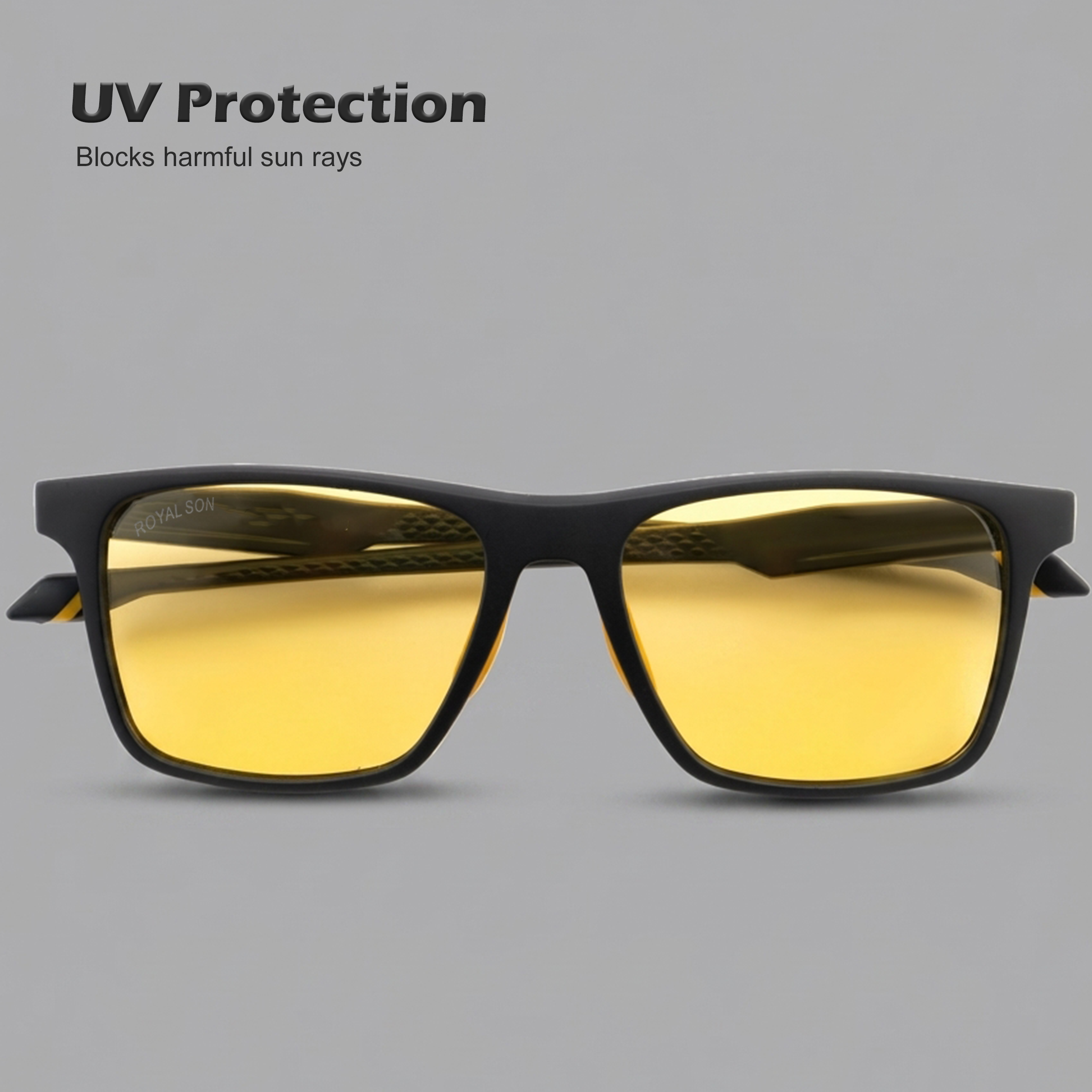 Royal Son Yellow Night Driving Polarized Sunglasses For Men - SG-RS1010-C2