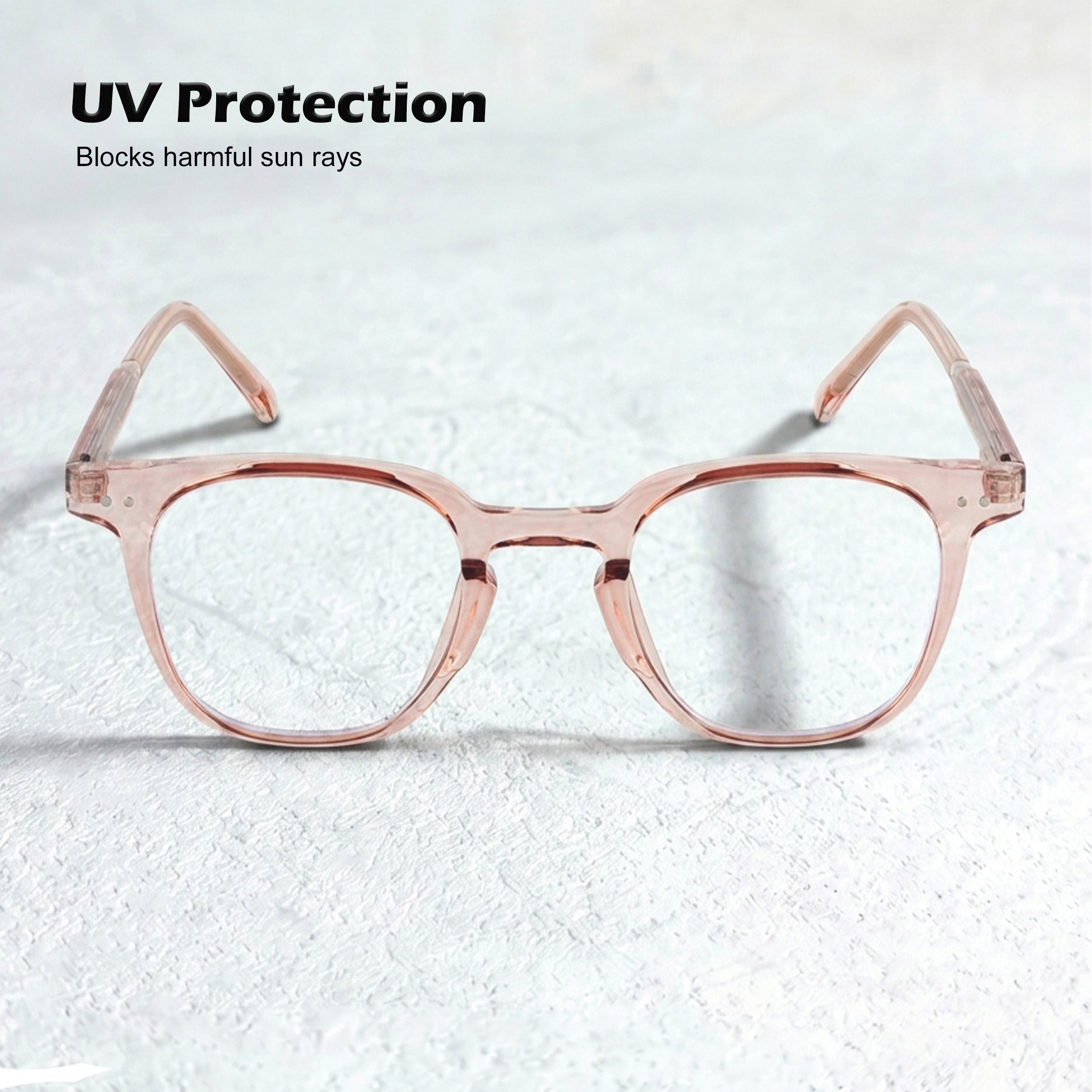 Royal Son Sqaure Brown Anti glare Blue Cut Spectacles Frames Men Women - SF0058-C4