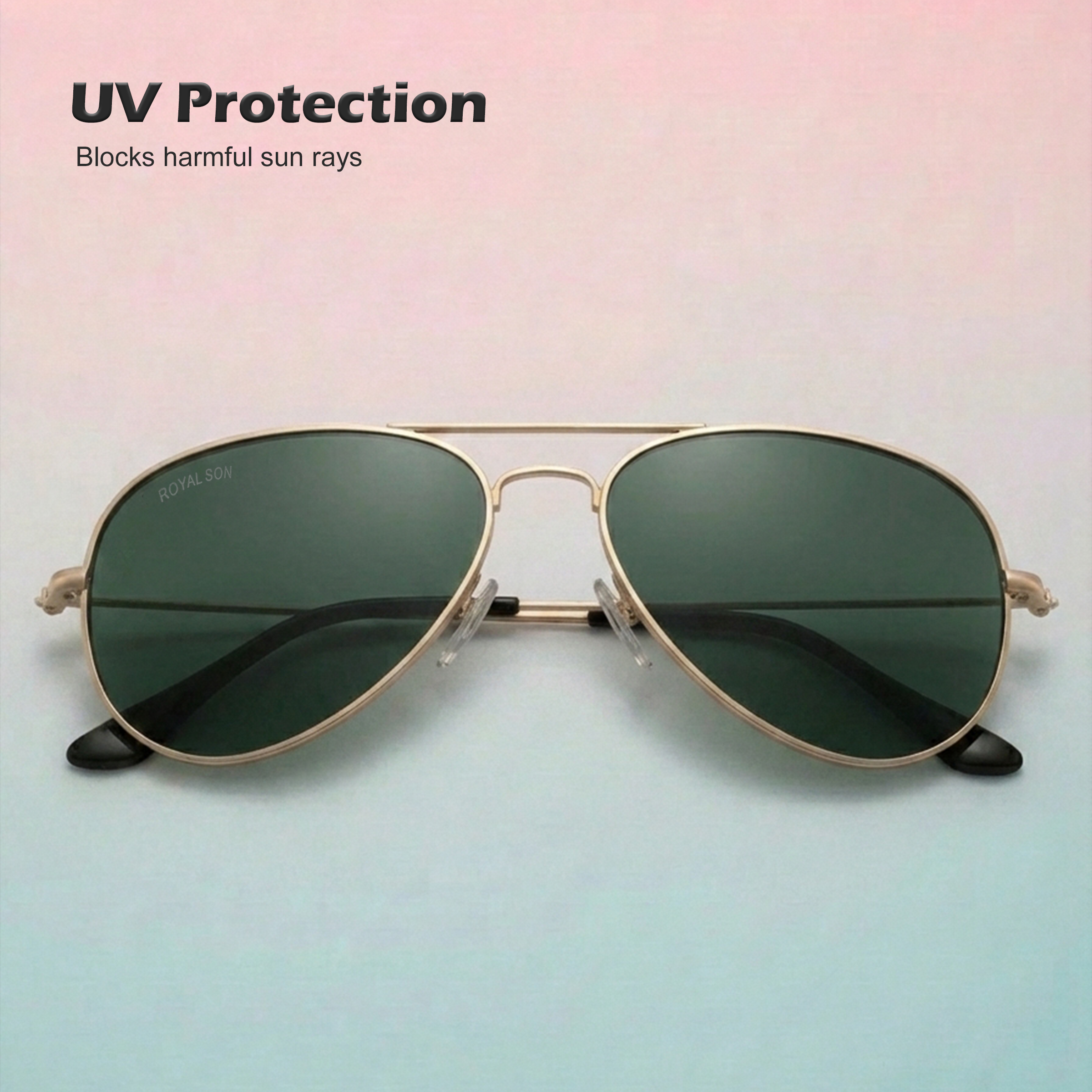 Royal Son Trendy UV Protection Sunglasses for Men & Women - SG-RS7070-C4