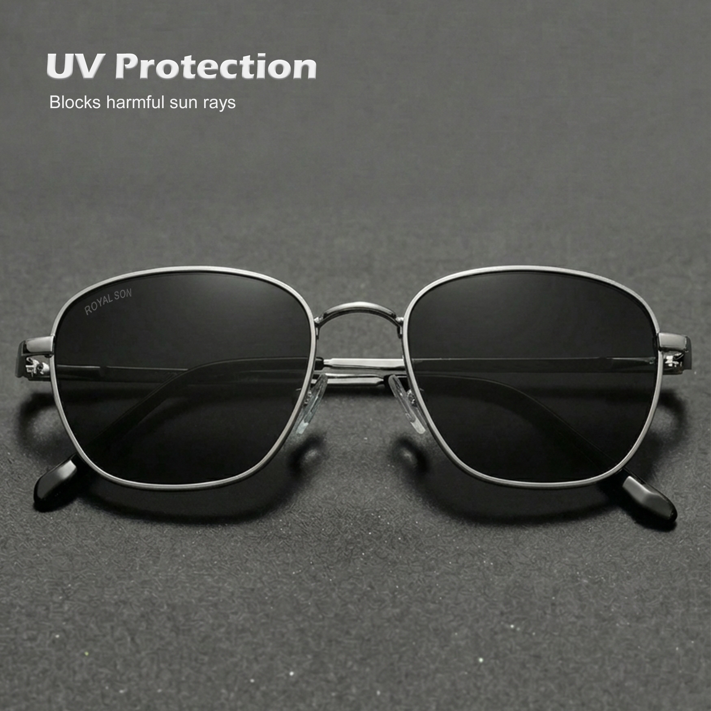 Royal Son Stylish UV Protection Square Sunglasses for Men & Women - SG-RS4040-C2