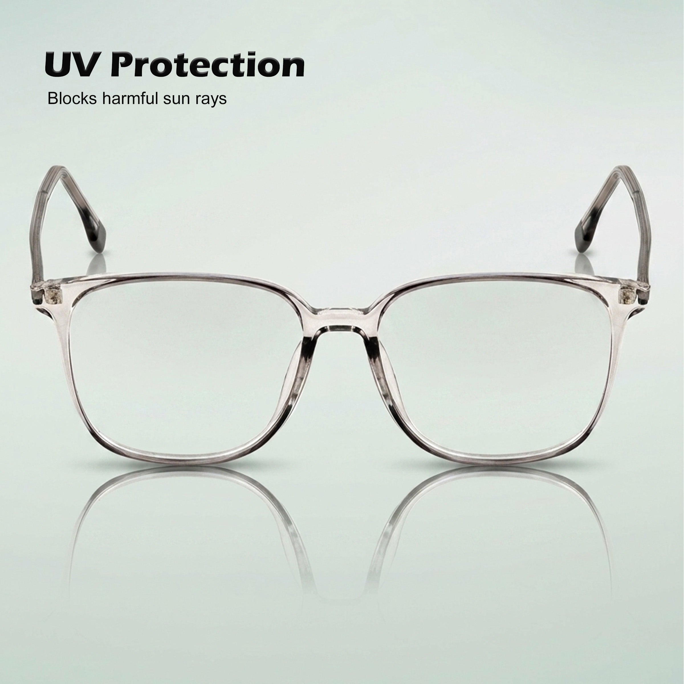 Royal Son Square Clear Blue Block Stylish Uv Rays Eye Protection Eyeglasses Men Women - SF0026-C2