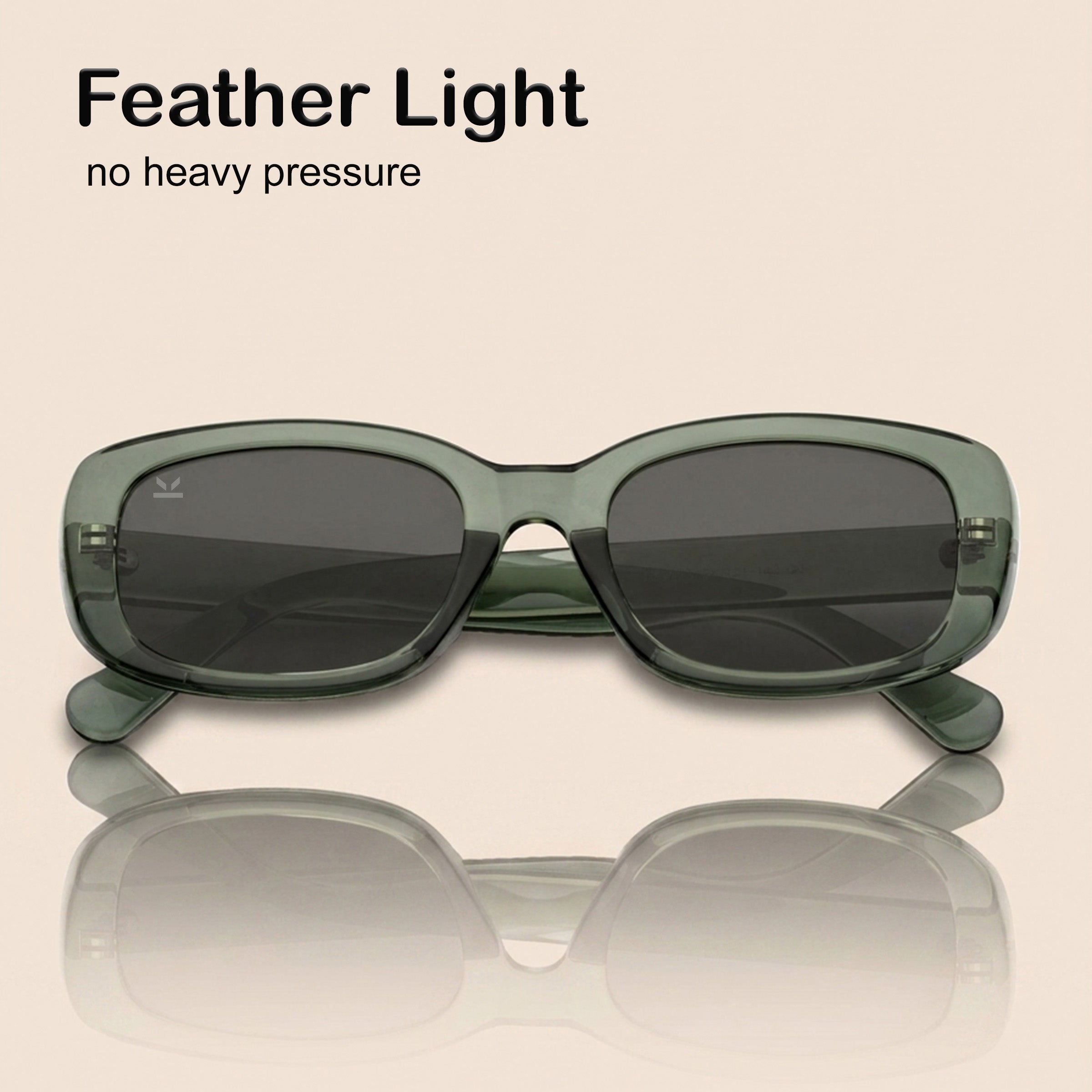 PERKEY 100% UV Protected Rectangle Shades For Women - PRKY0019-C2
