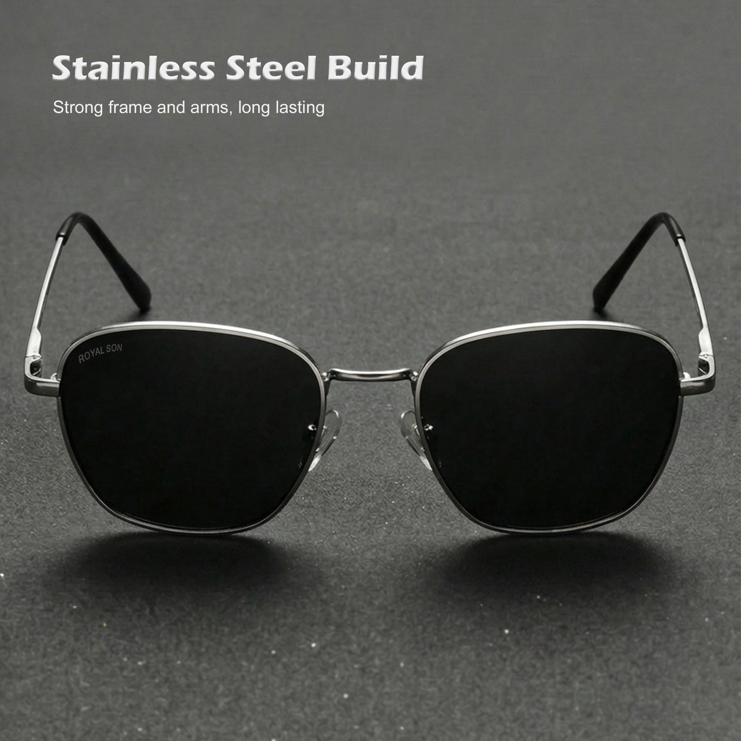 Royal Son Stylish UV Protection Square Sunglasses for Men & Women - SG-RS4040-C2